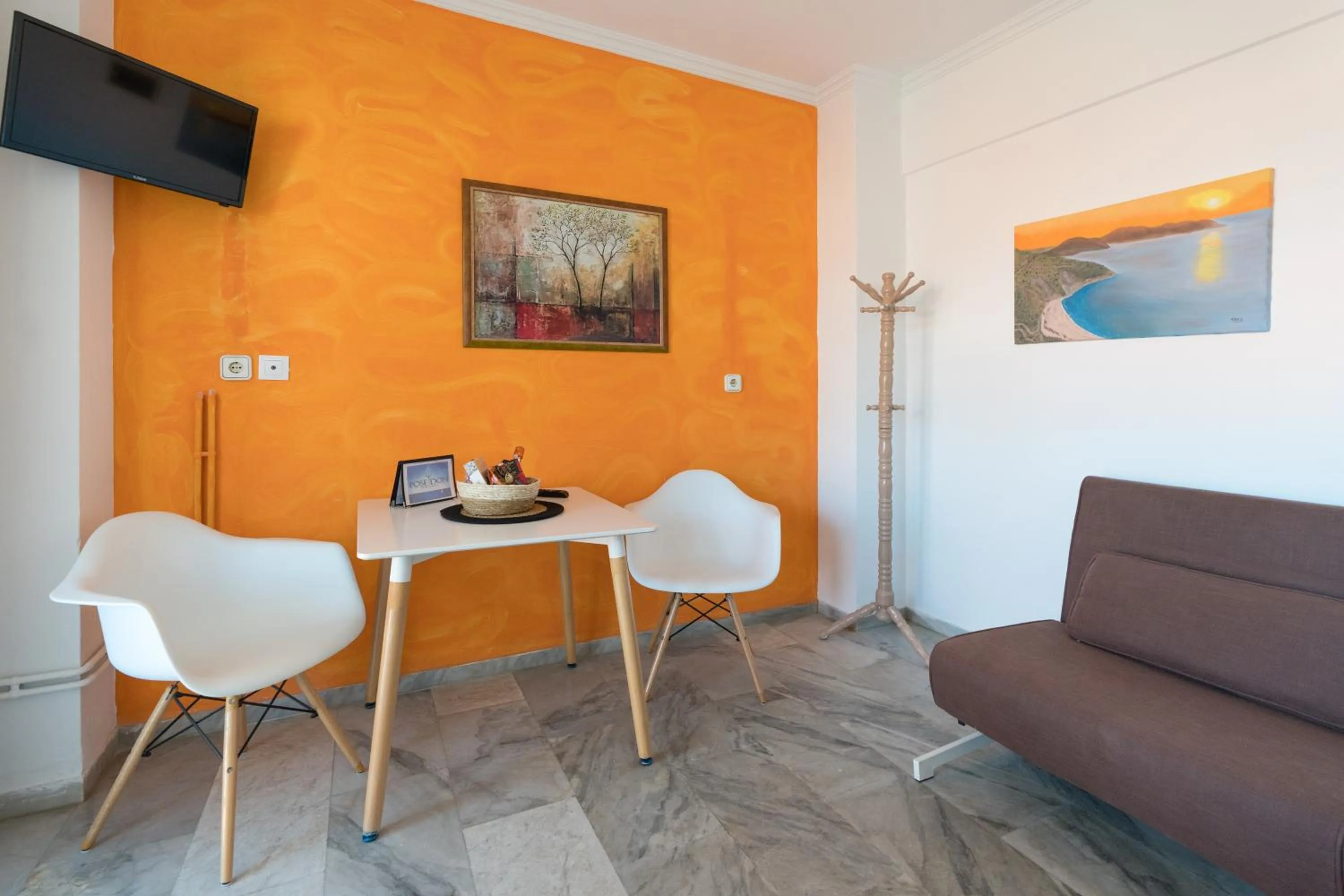 Seating area in Poseidon Apartments