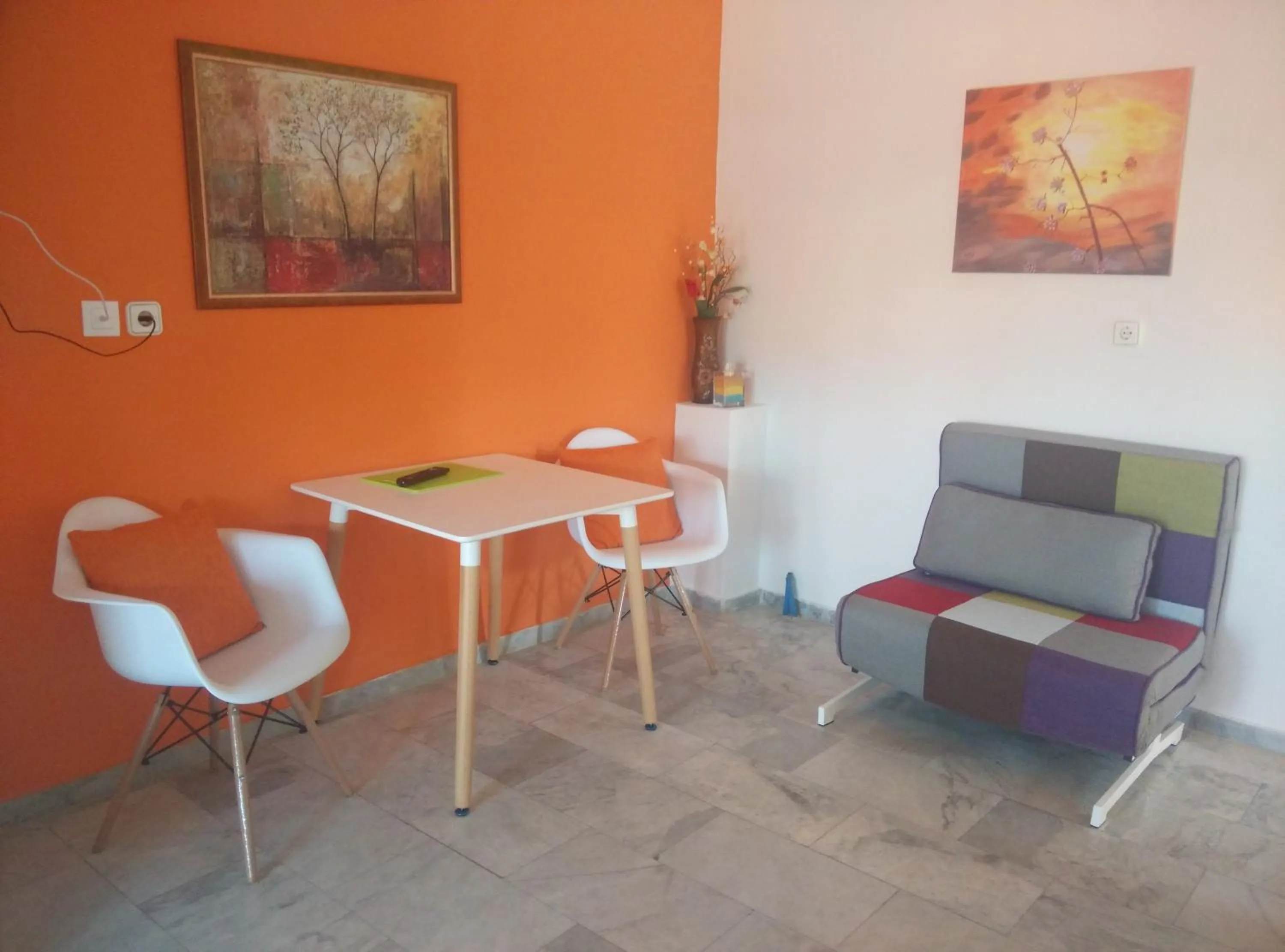 Seating area in Poseidon Apartments