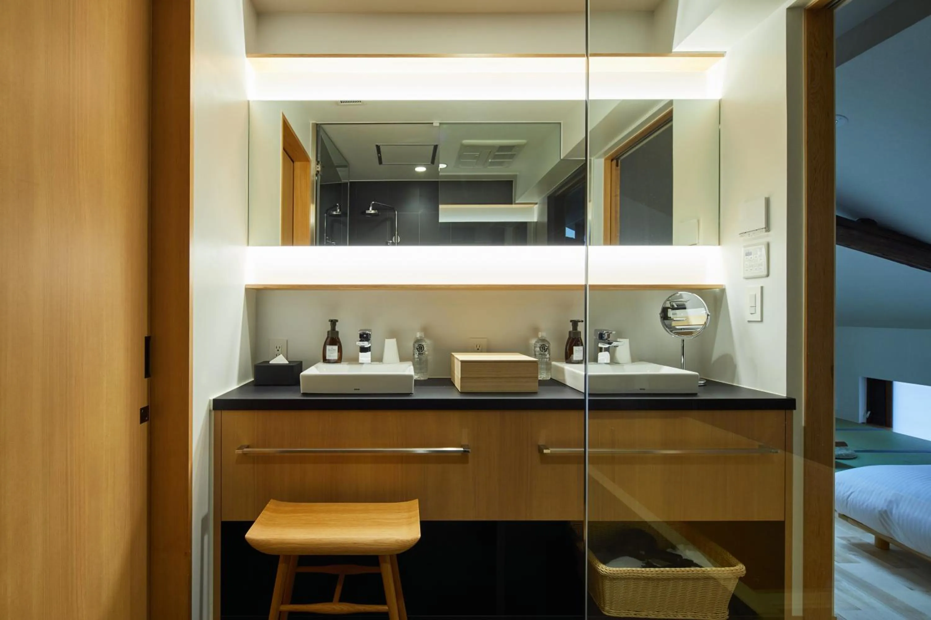 Bathroom, Bed in Enso Machiya