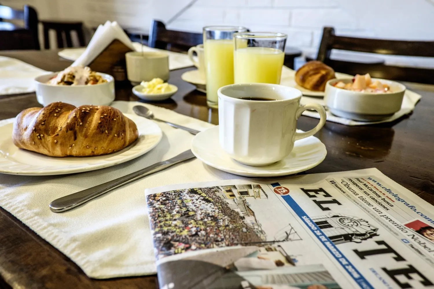 Breakfast in Apartamentos Los Quipus