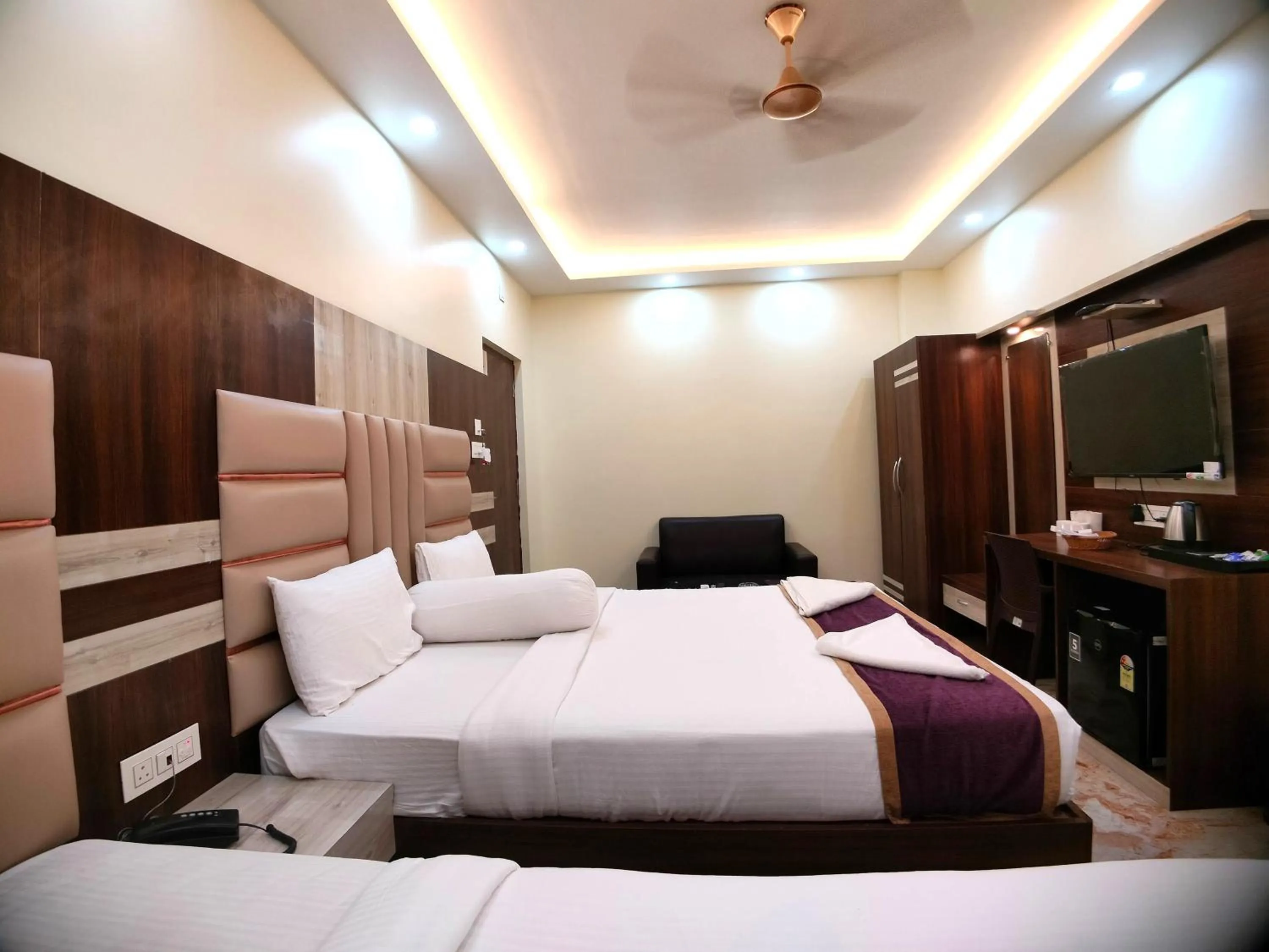 Bed in Elegant Beach Resort