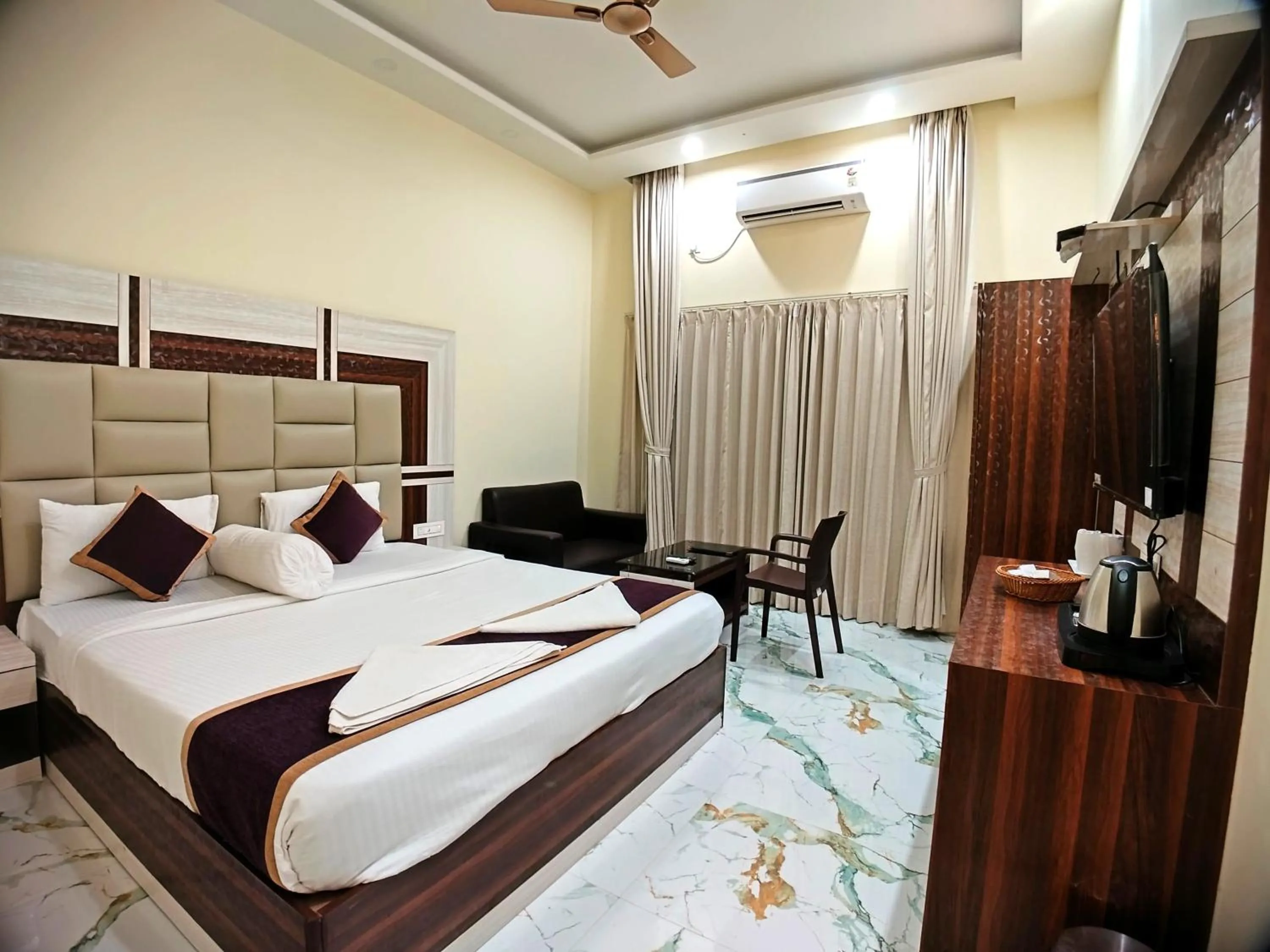 Bed in Elegant Beach Resort