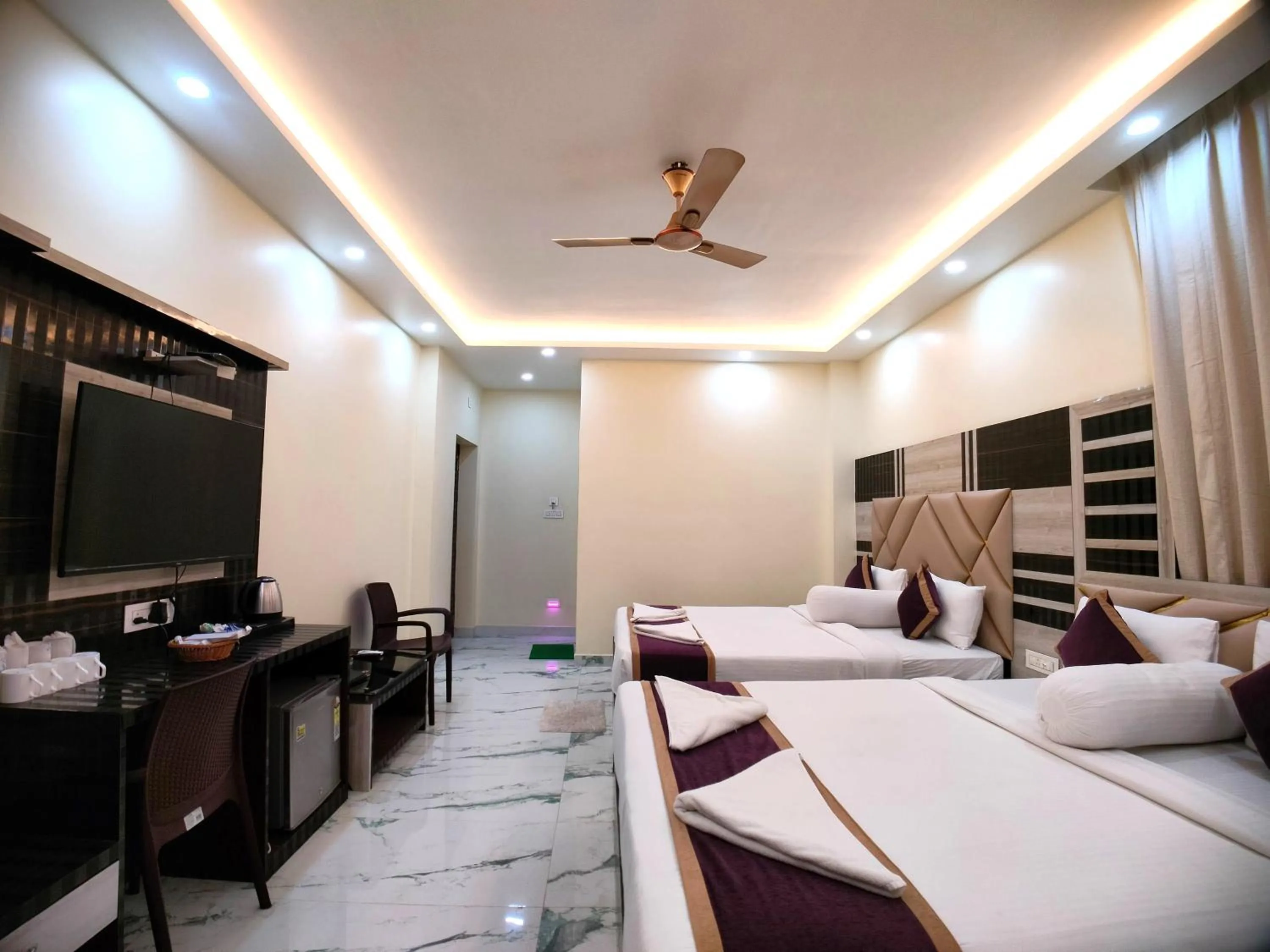 Bed in Elegant Beach Resort