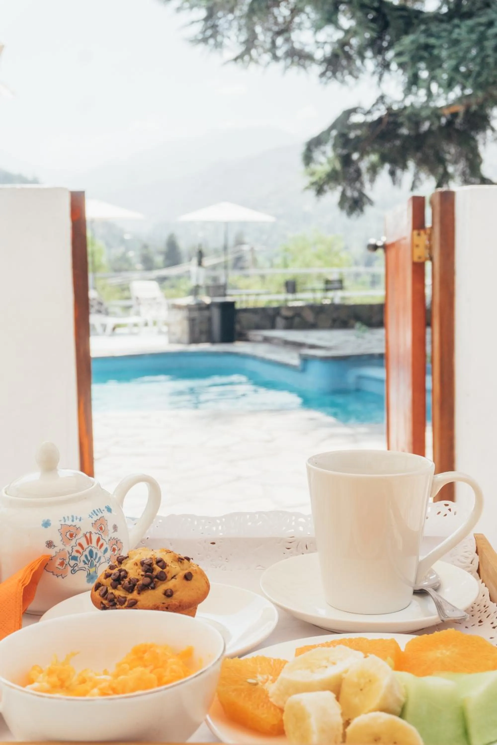 Continental breakfast in Casa Arrayán