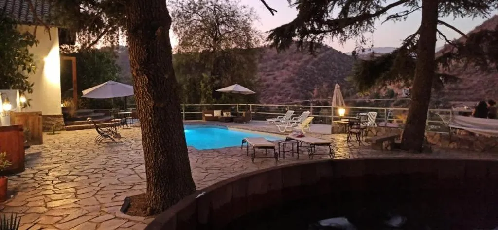 Pool view in Casa Arrayán