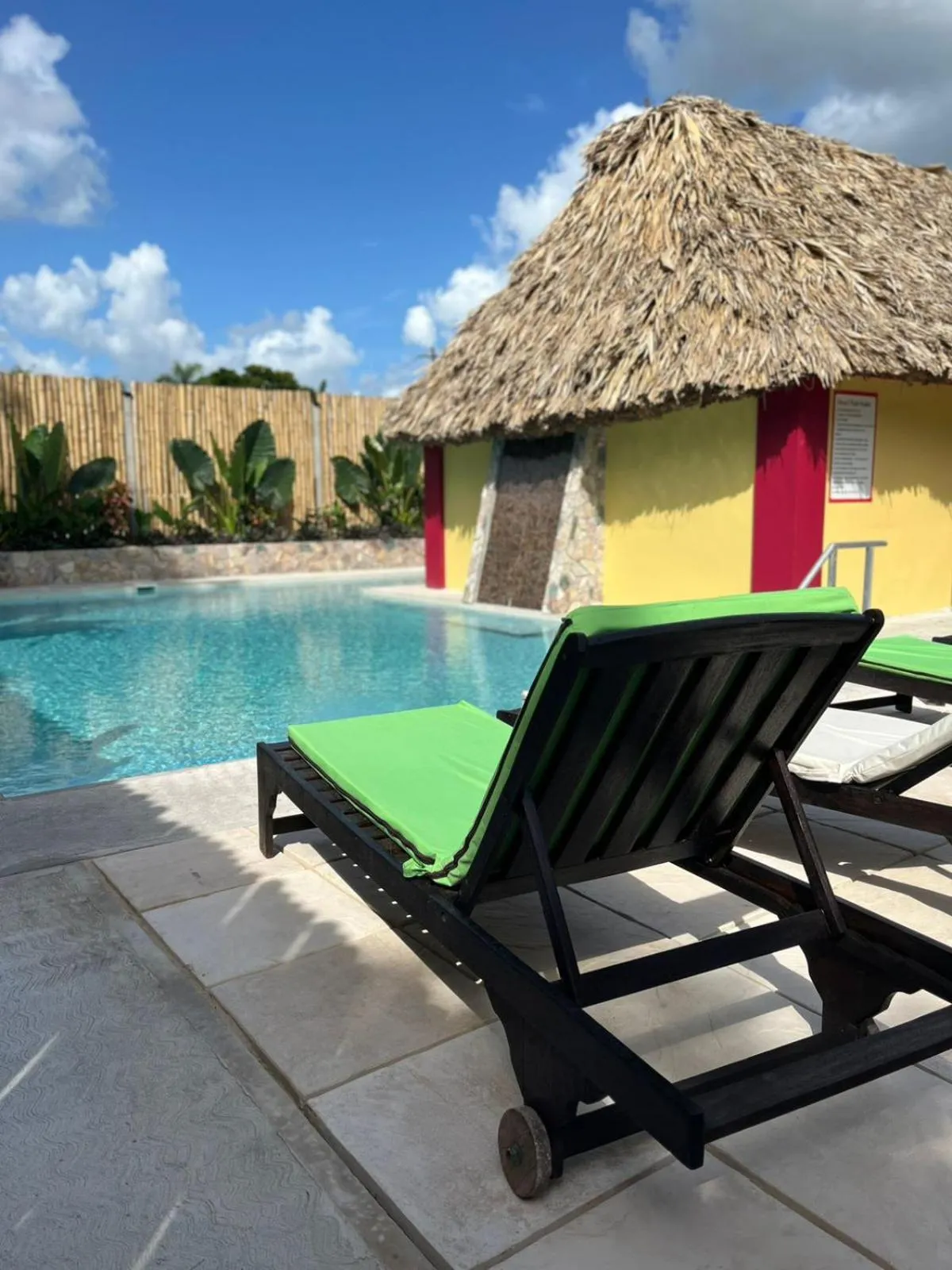 Pool view in Lamanai Hotel & Marina