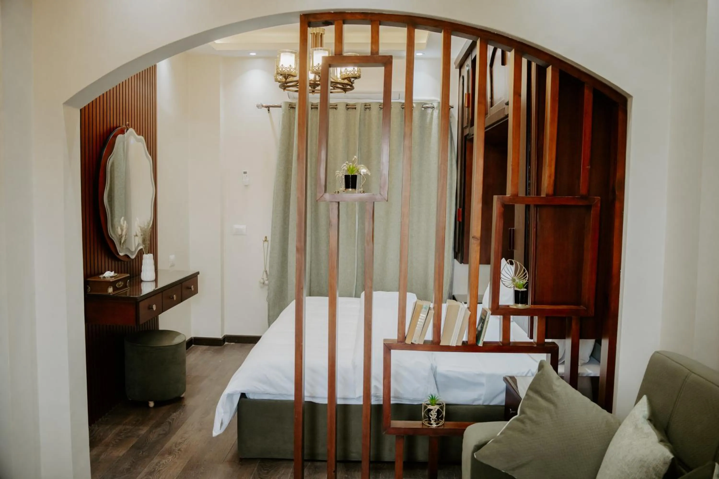 Bed in Aton Suites Luxor Resort East Bank Nile View