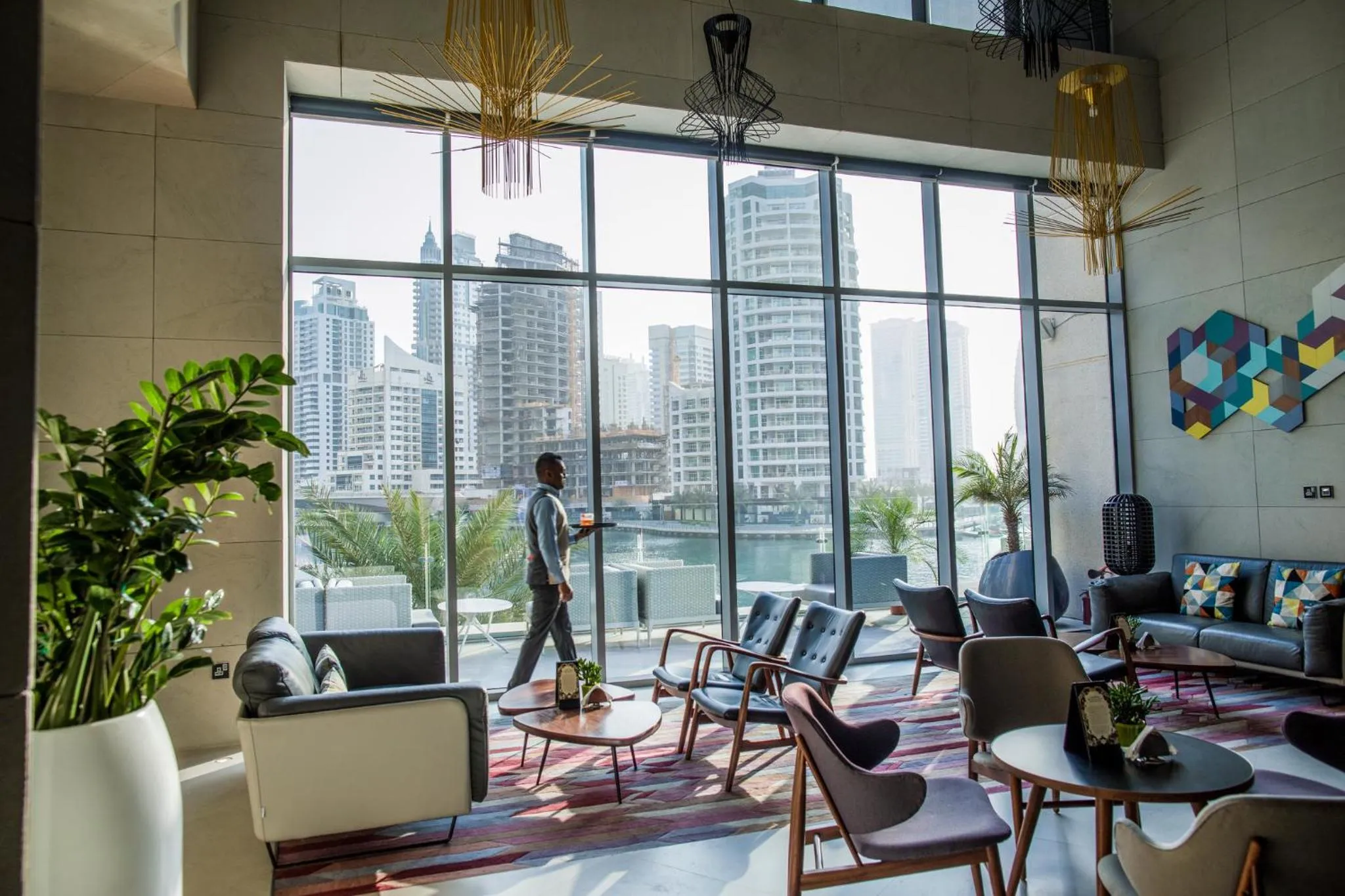 Lounge or bar in InterContinental Dubai Marina by IHG