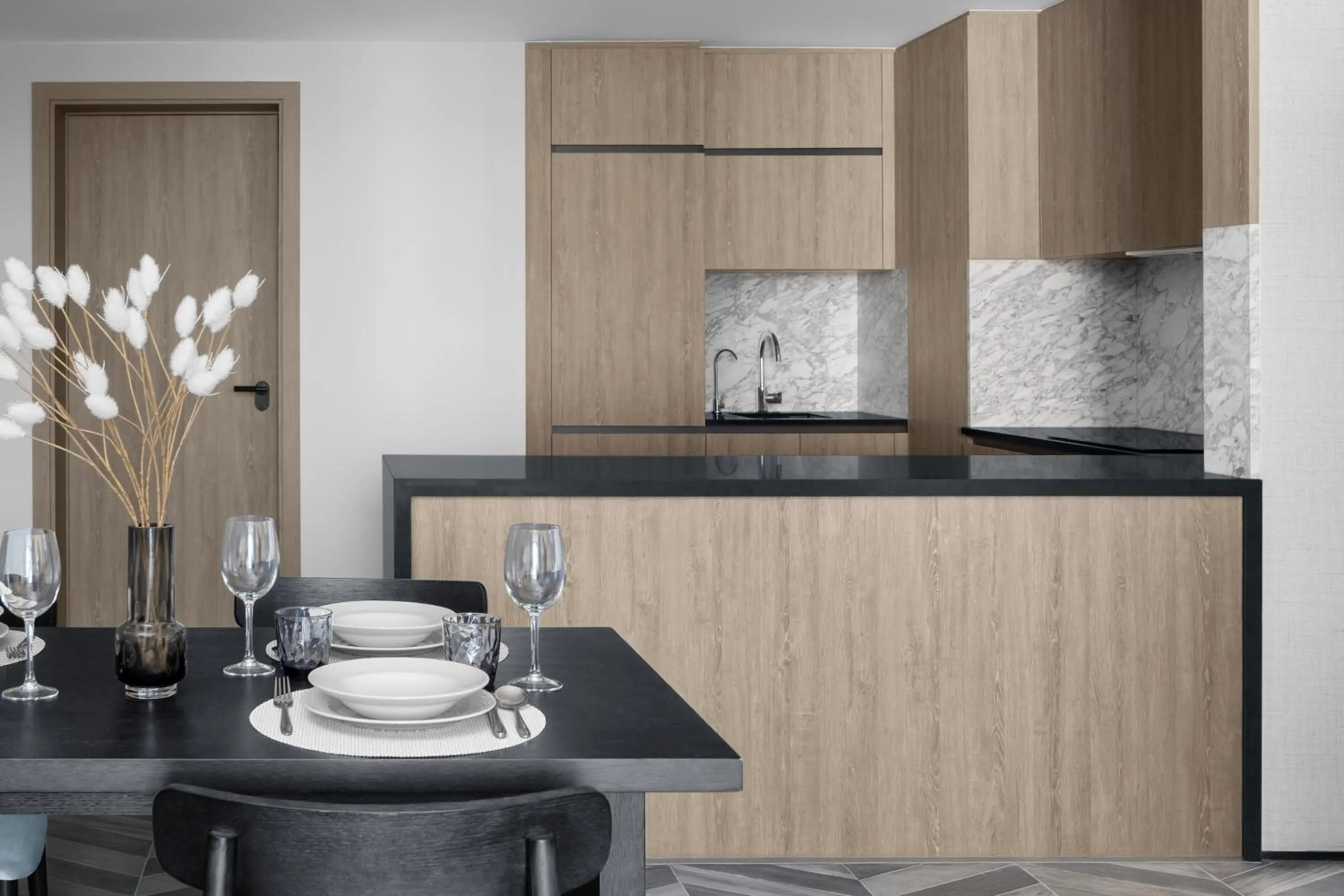 kitchen in InterContinental Dubai Marina by IHG