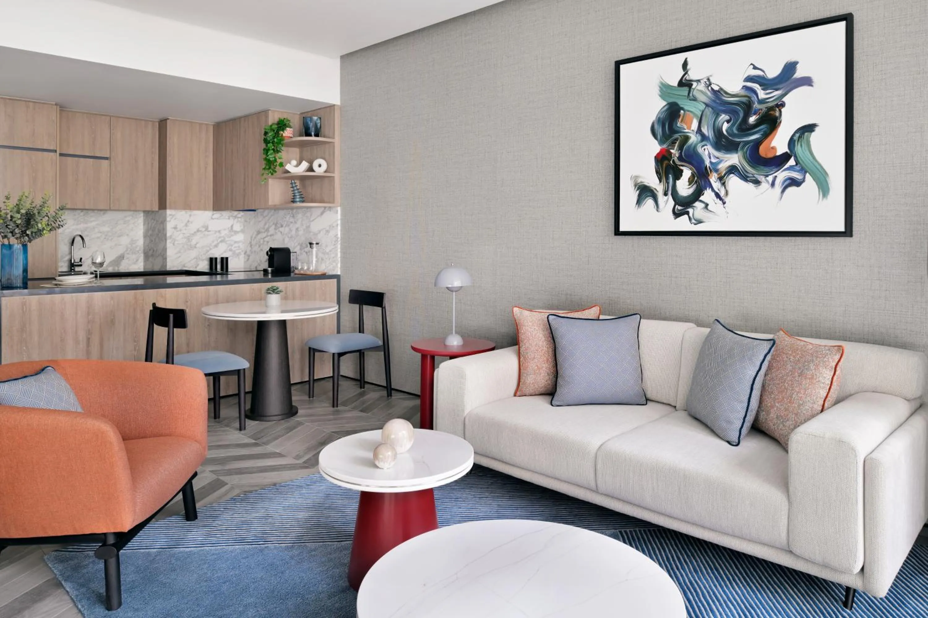 Living room in InterContinental Dubai Marina by IHG