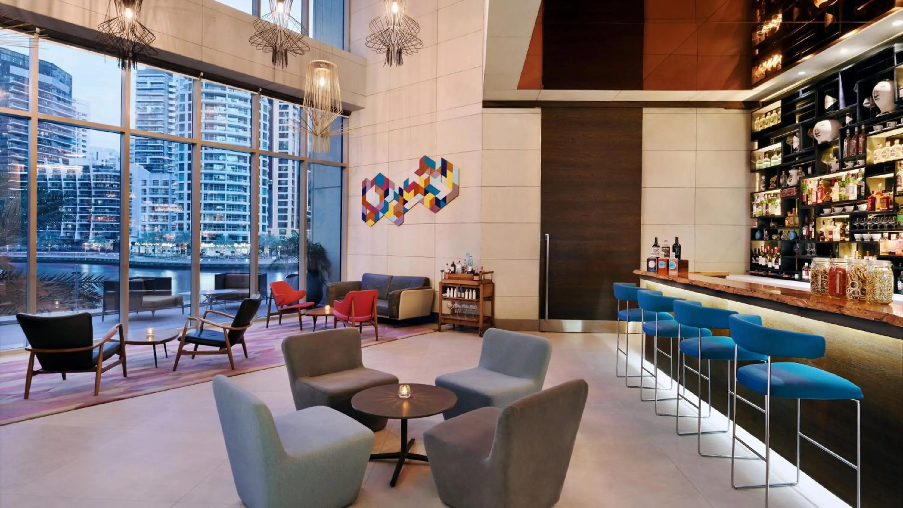 Lounge or bar in InterContinental Dubai Marina by IHG