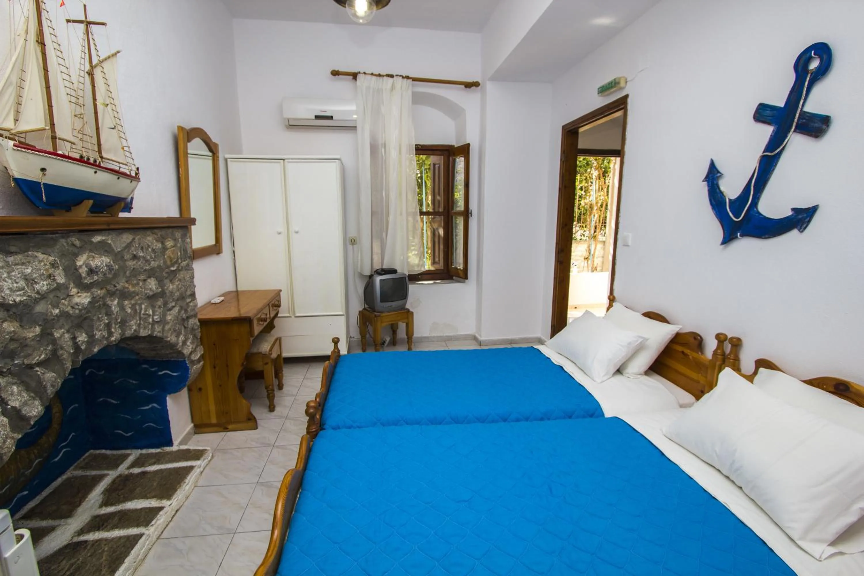 Bedroom, Bed in Symi Center Hotel