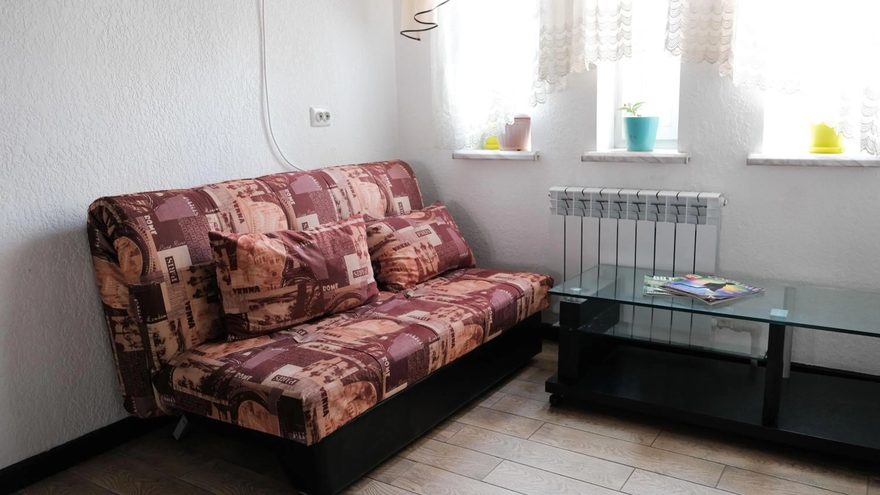 Seating area in Apple Hostel Bishkek