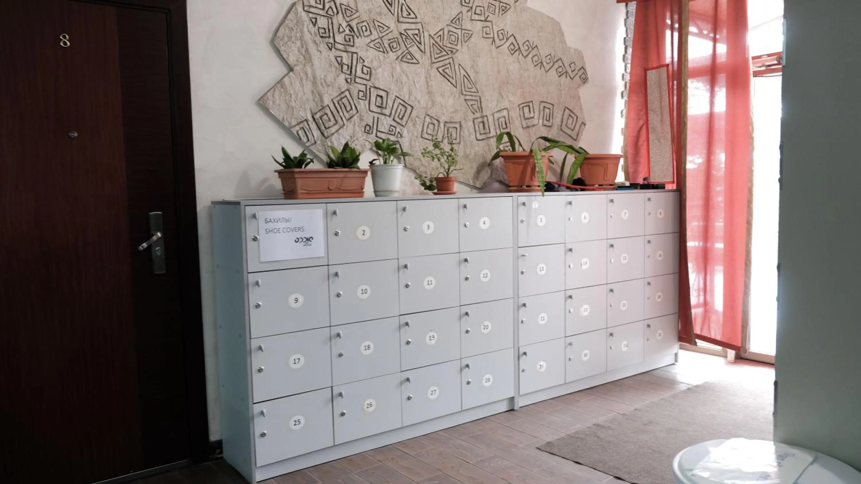 microwave in Apple Hostel Bishkek