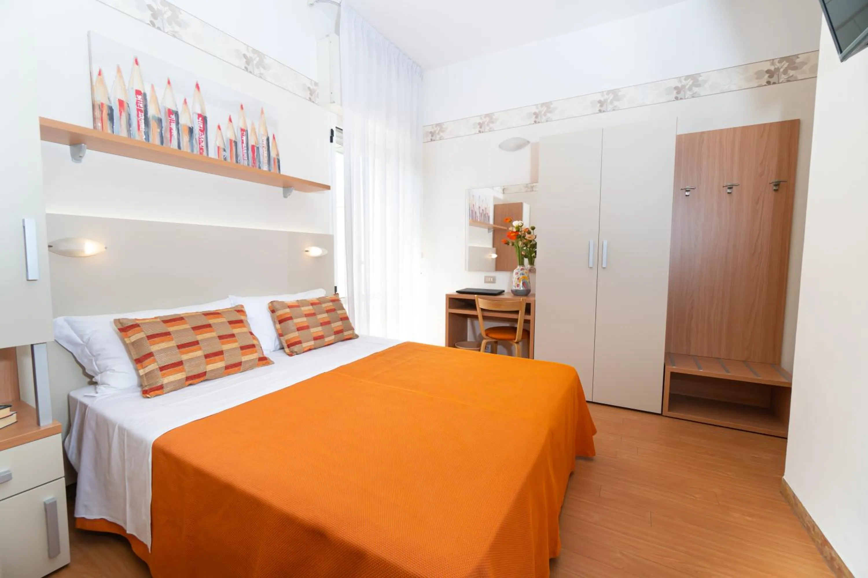 Bedroom, Bed in Hotel Sampaoli