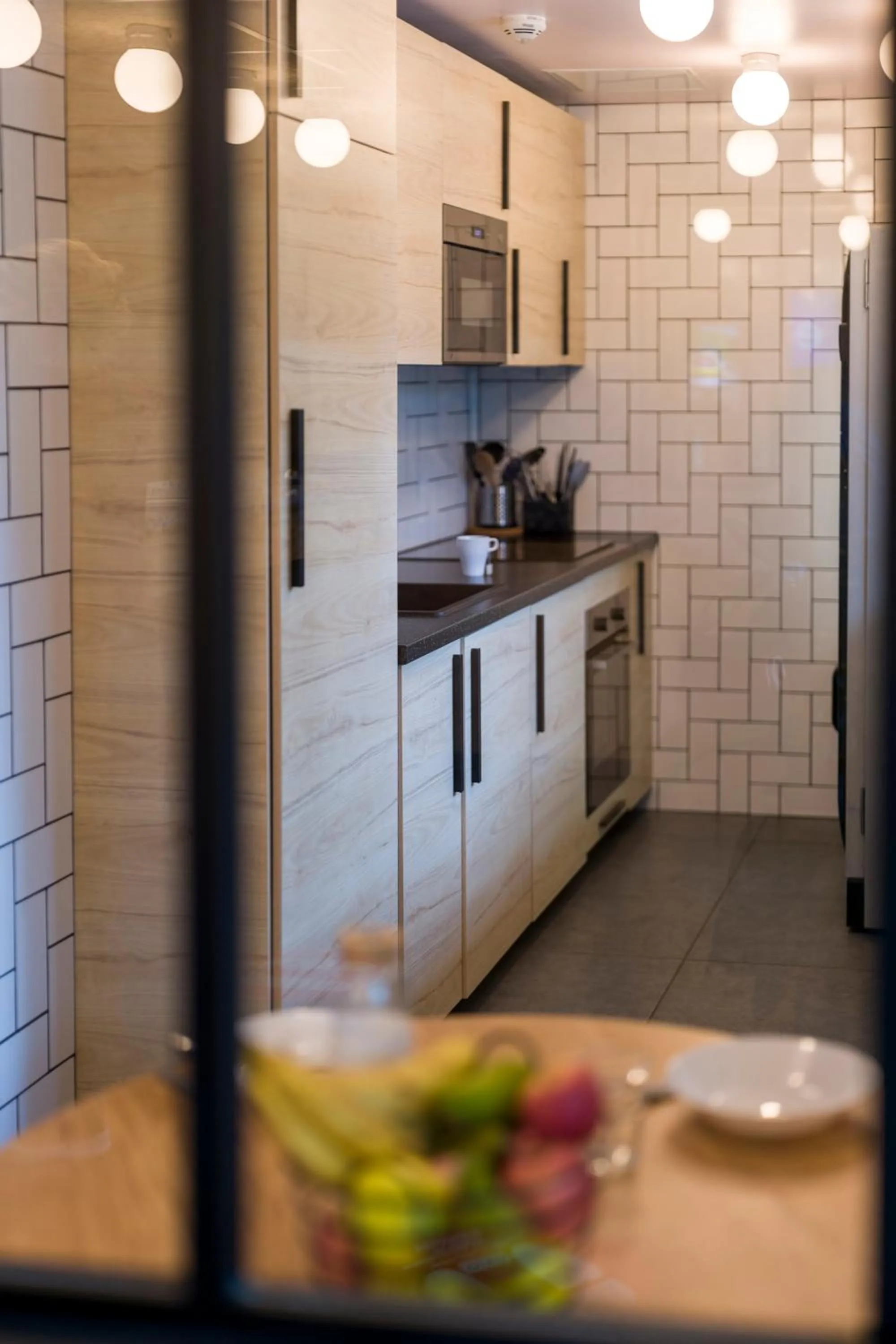 Kitchen or kitchenette in Eklo Hotels Le Havre