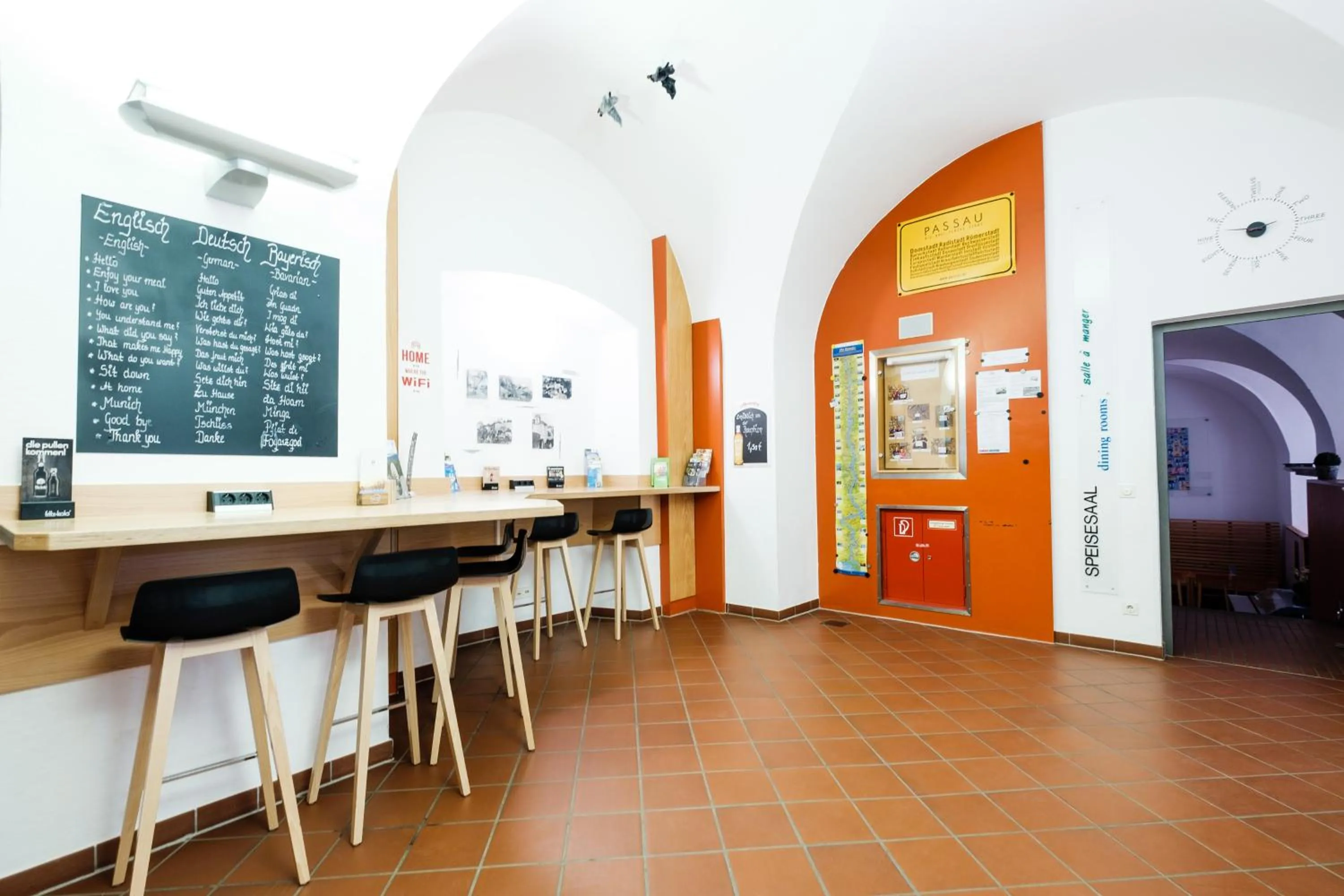 Lobby or reception in HI Hostel Jugendherberge Passau