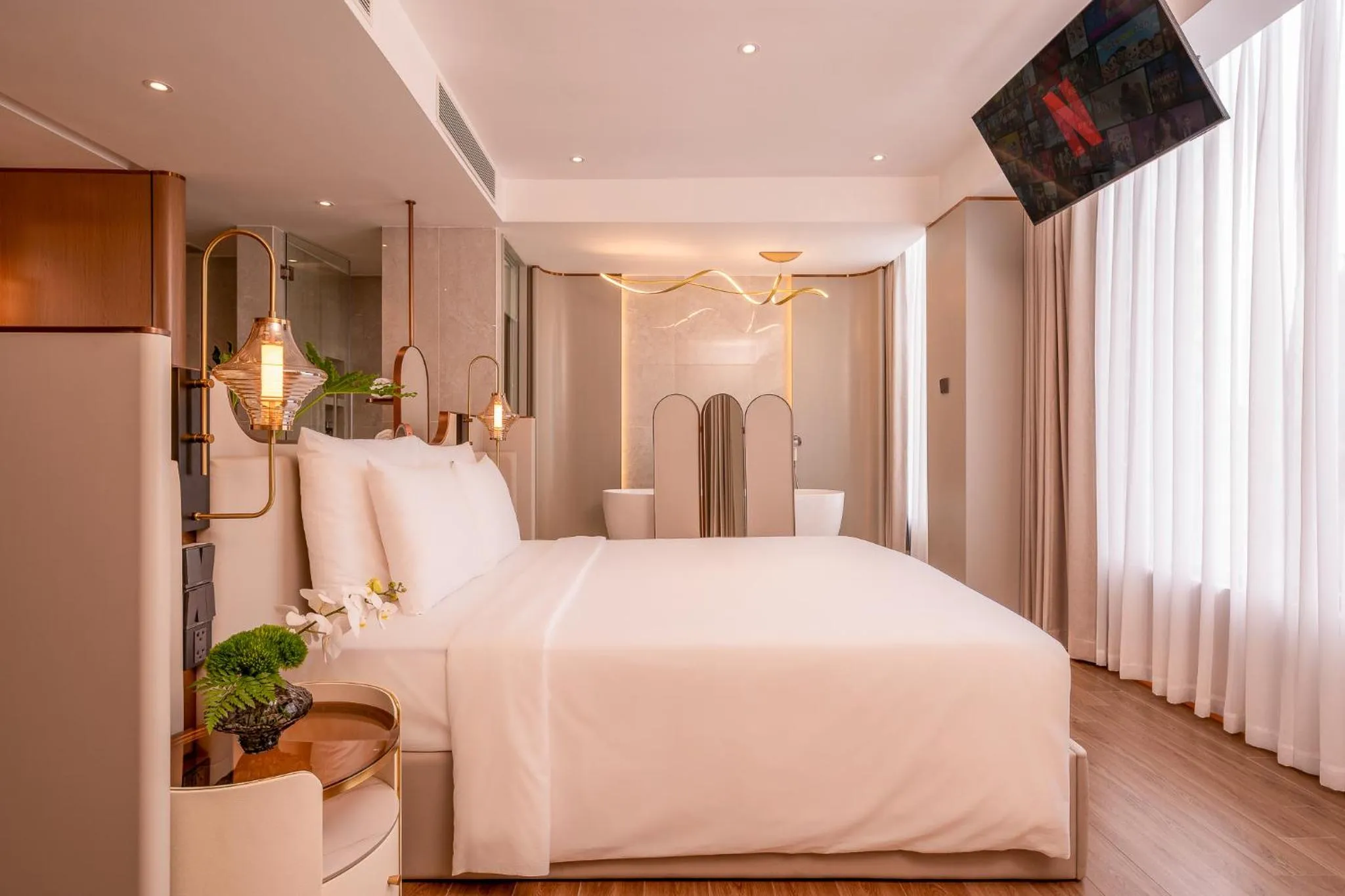 Bathroom, Bed in Adora Mira Riverside