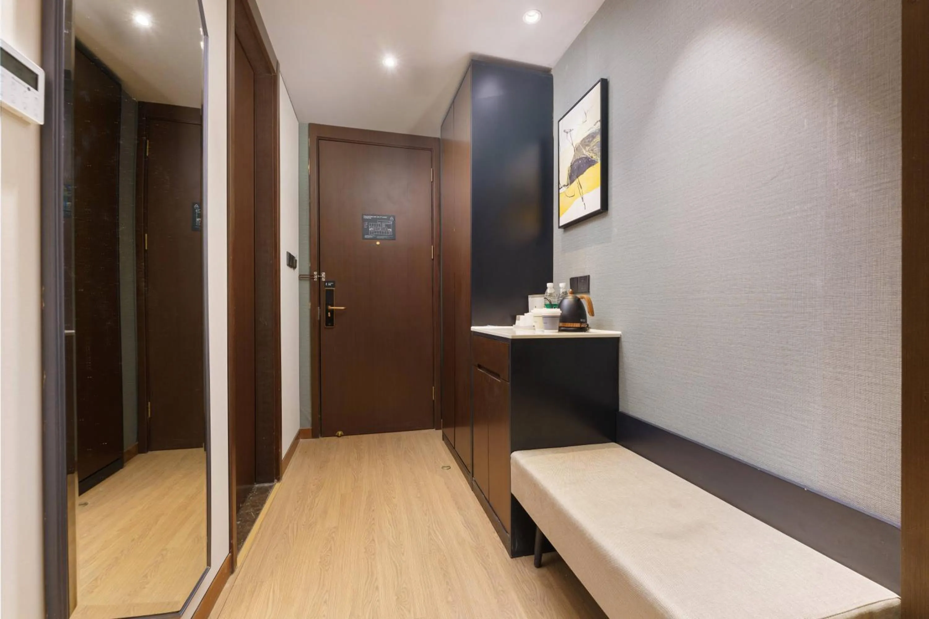 Bed in Atour X Hotel Dalian Development Zone Ansheng Plaza