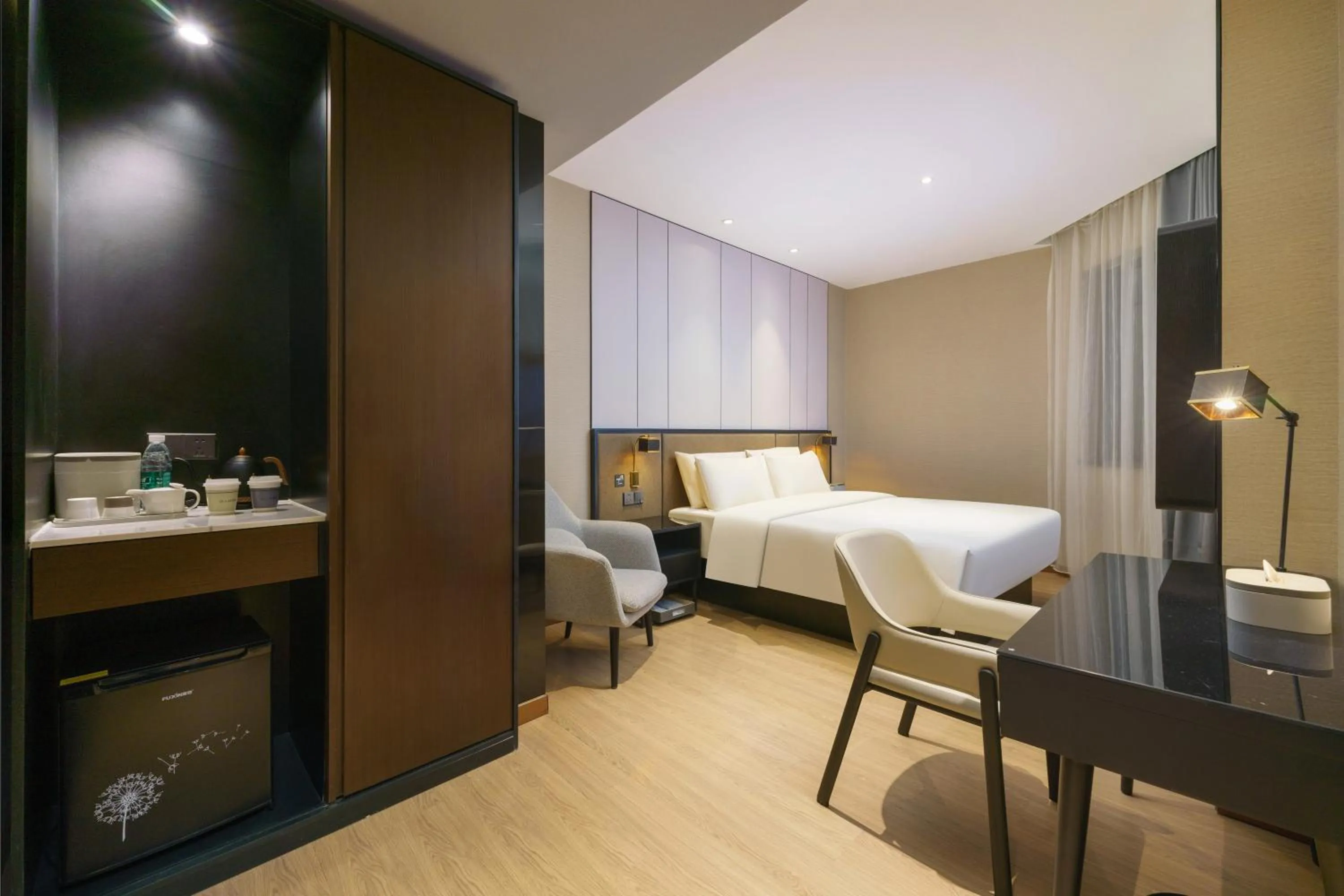 Bed in Atour X Hotel Dalian Development Zone Ansheng Plaza