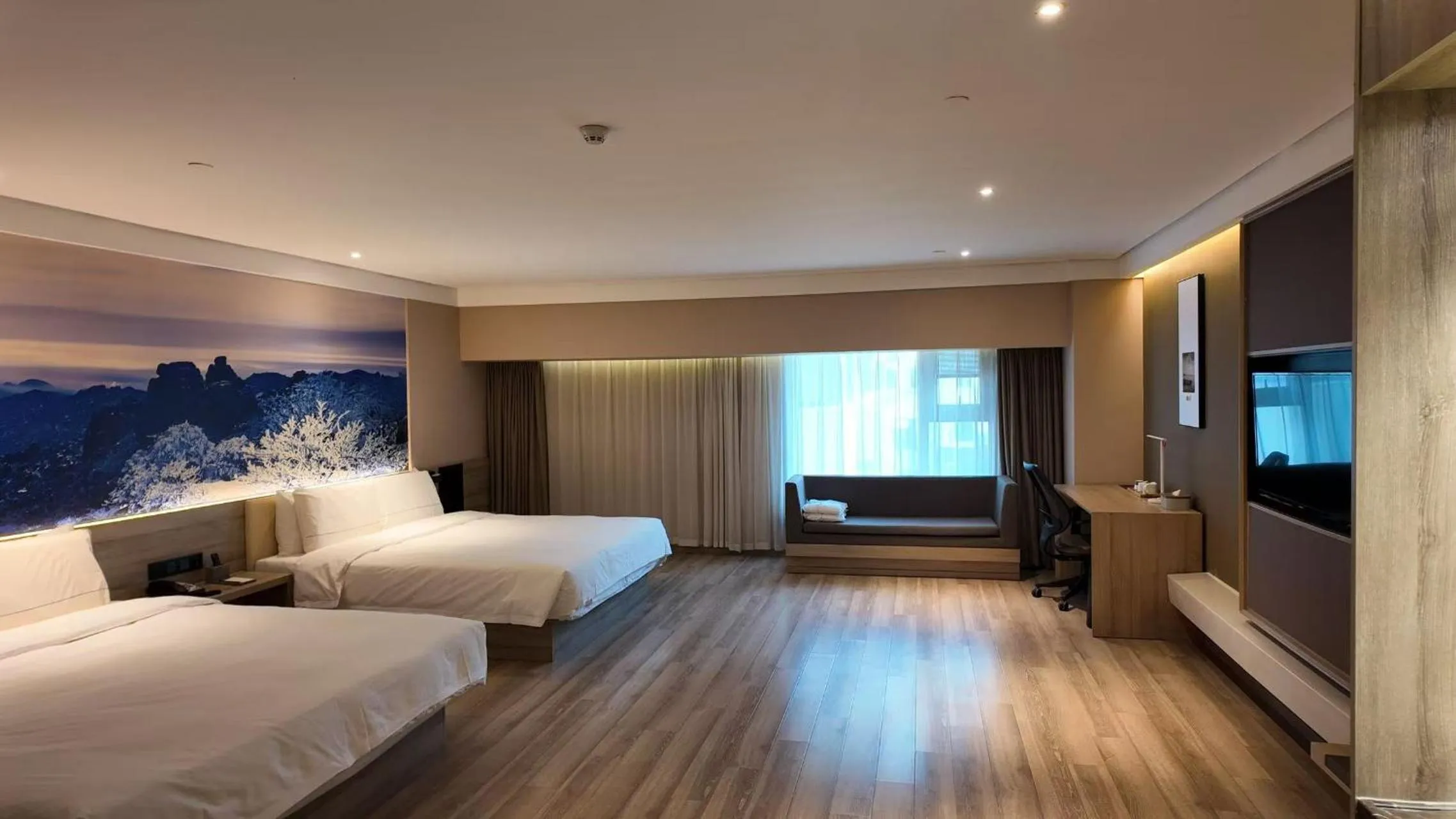 Property building, Bed in Atour Hotel Qingdao May Fourth Square Yunxiao Road
