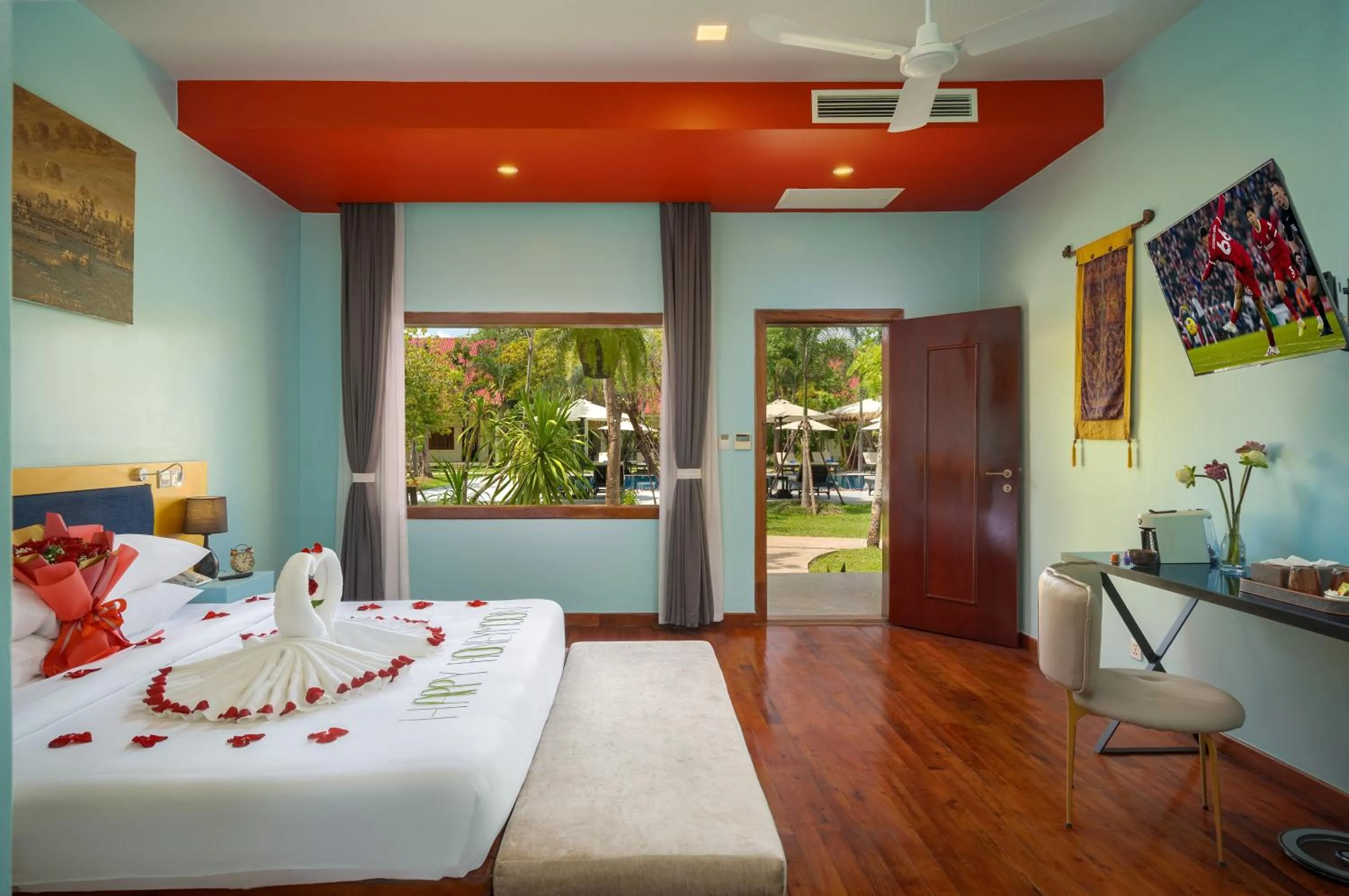 Bed in Sala Siem Reap Resort