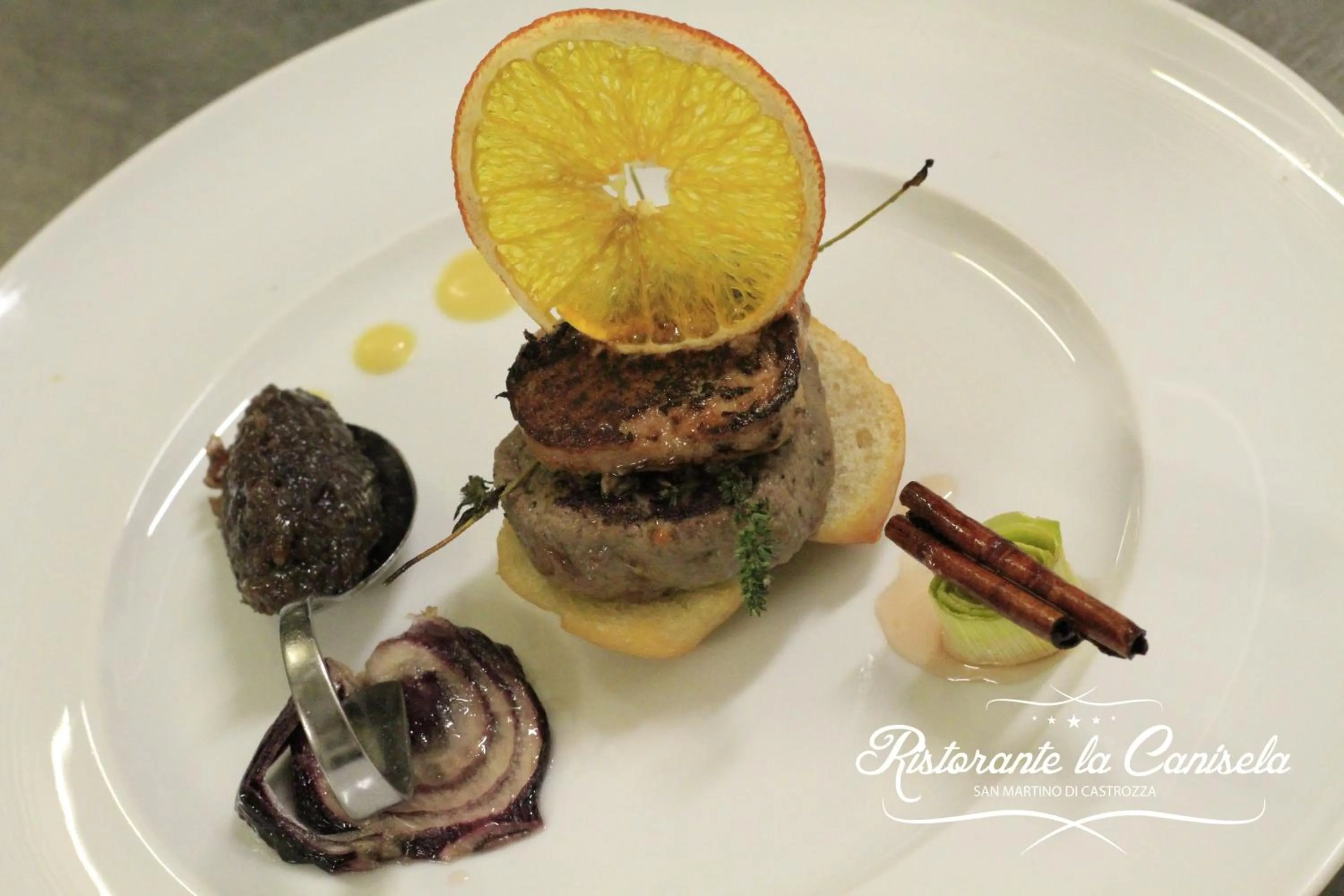 Food close-up in G. Hotel Des Alpes (Classic since 1912)