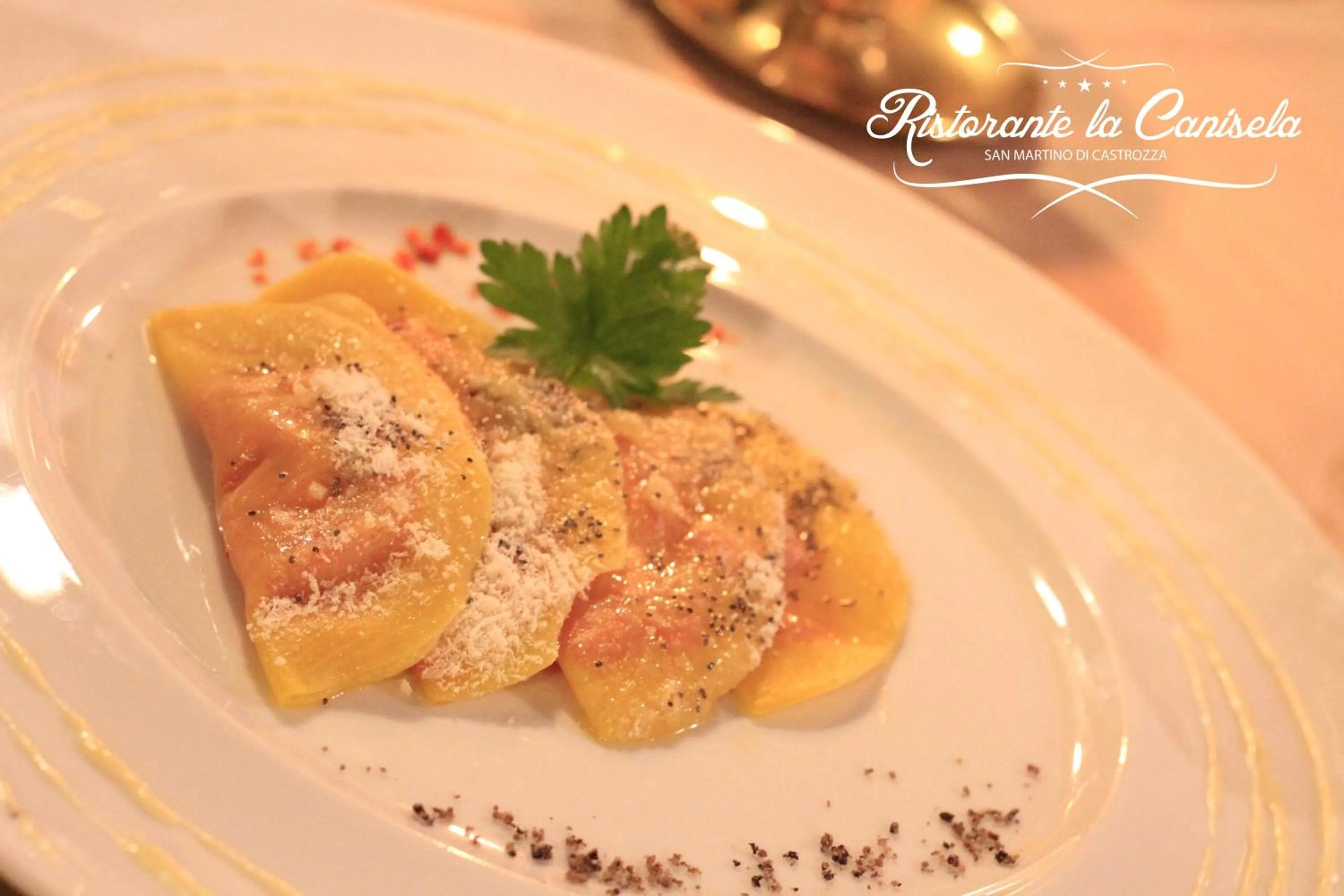 Food close-up in G. Hotel Des Alpes (Classic since 1912)
