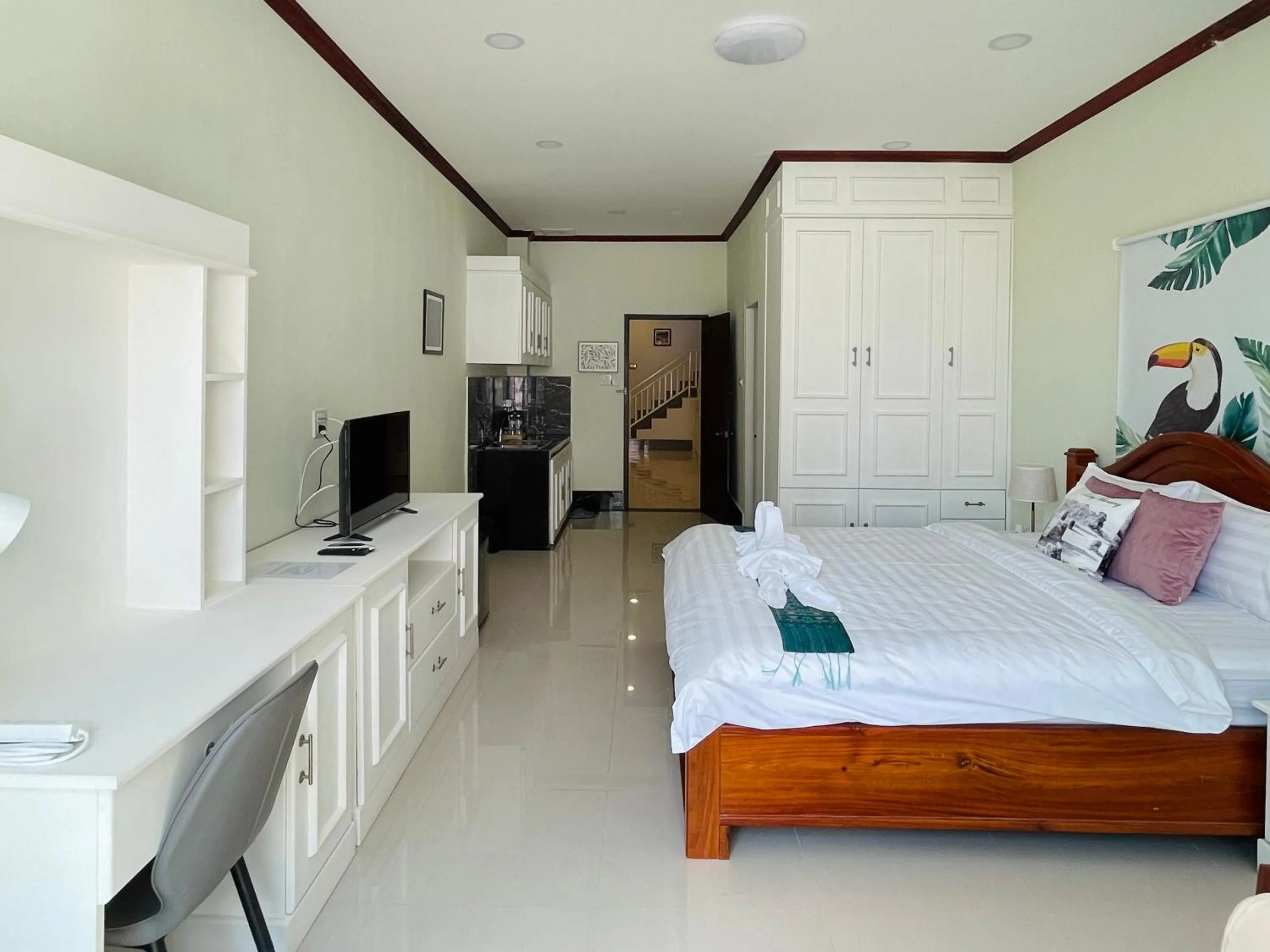 furniture, Bed in Vanida Hotel