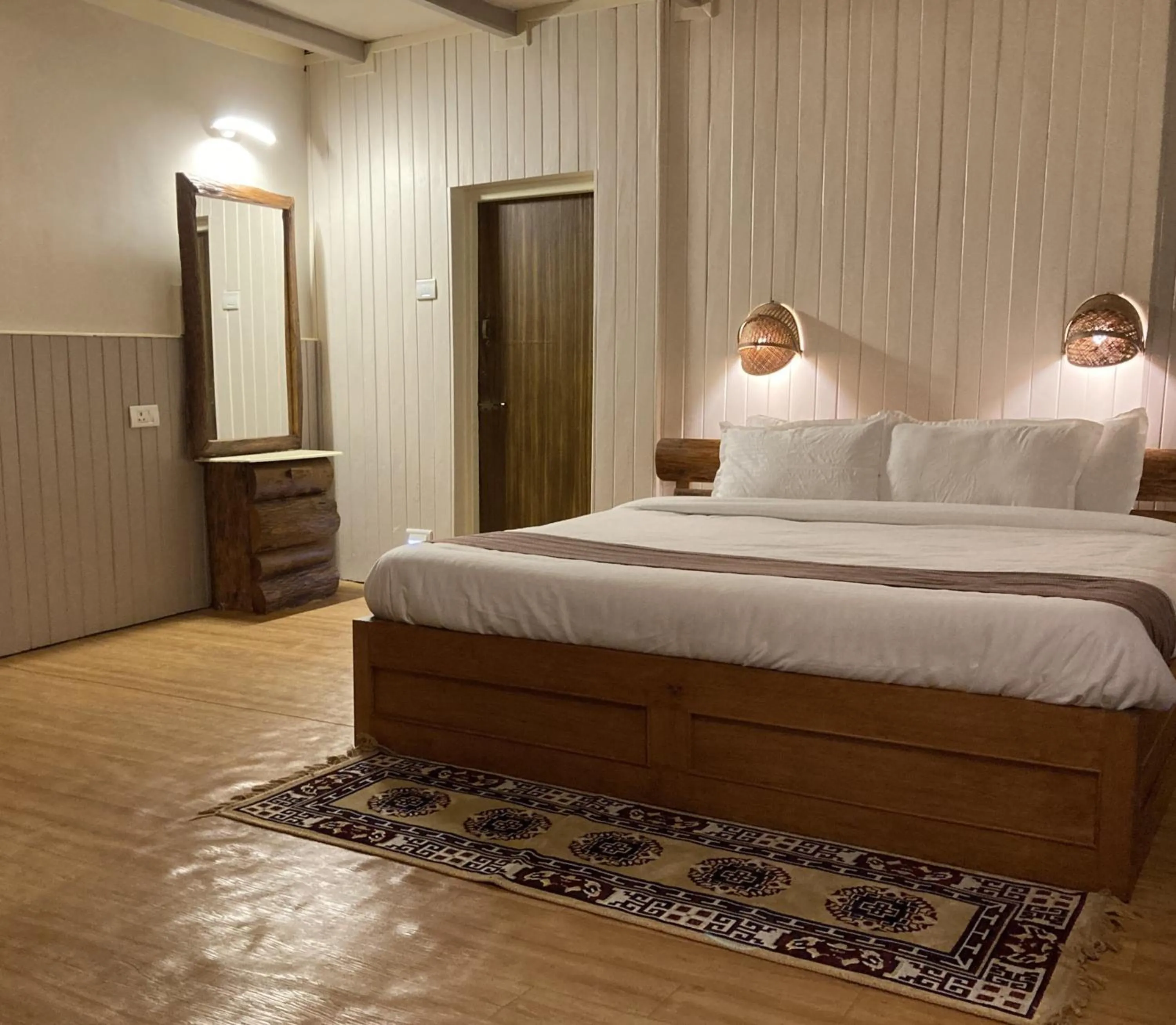 Bed in MayaTels - Maya Eco Huts, Pelling