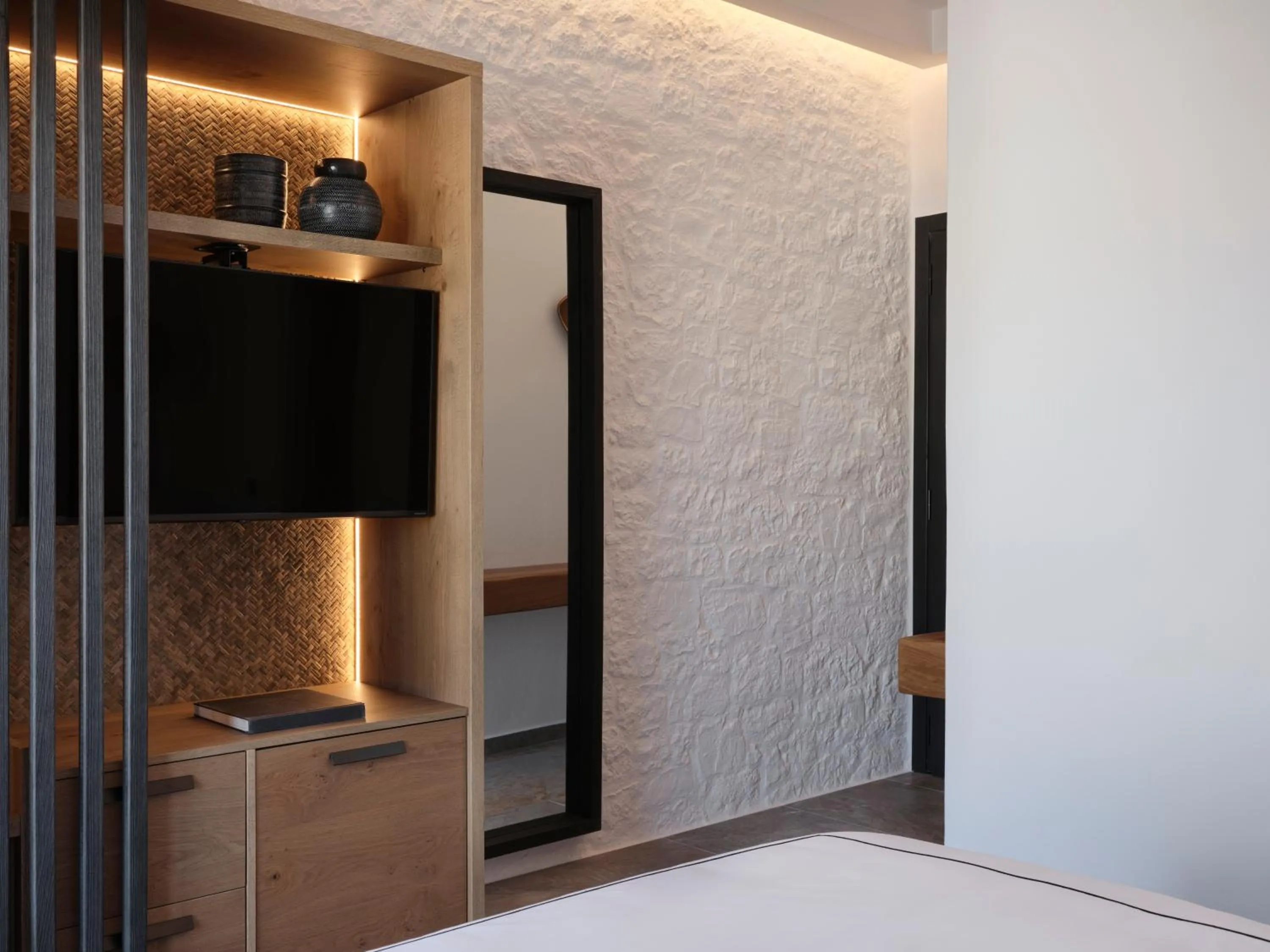 TV and multimedia, Bed in Kalea Mykonos