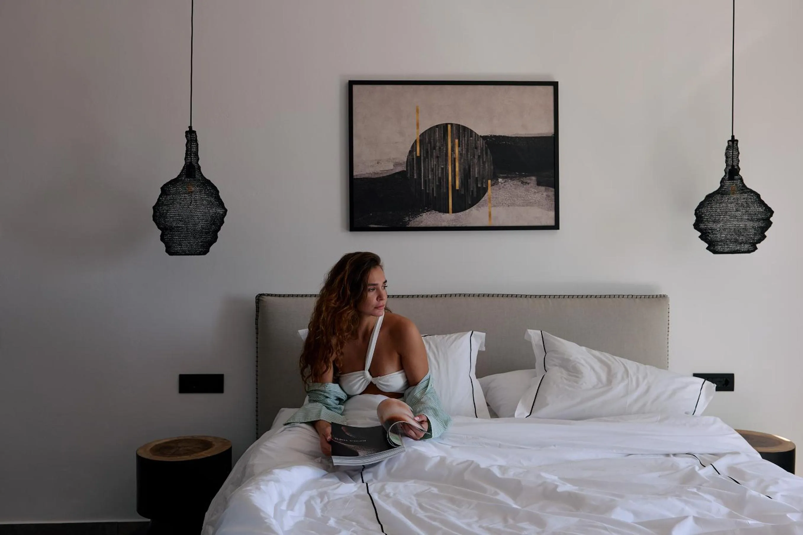 Bedroom, Bed in Kalea Mykonos