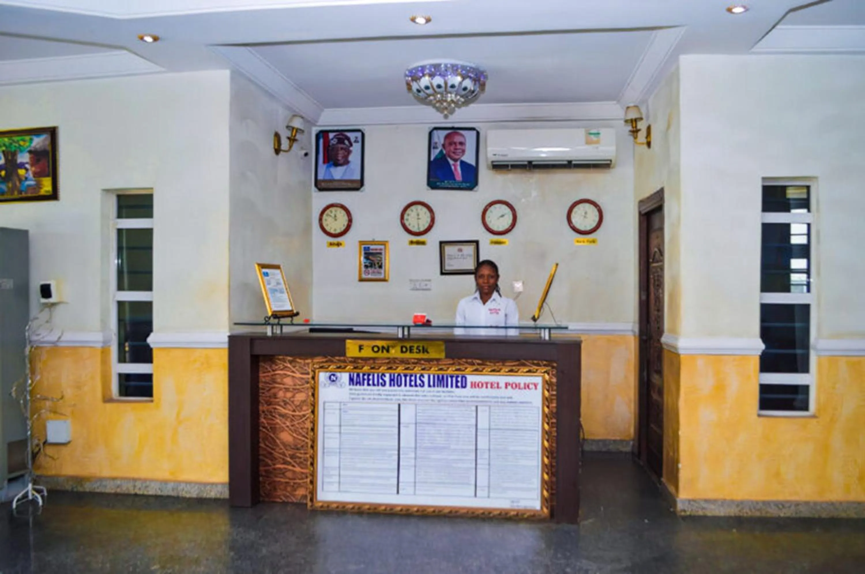 Lobby or reception in Nafelis Hotel Enugu