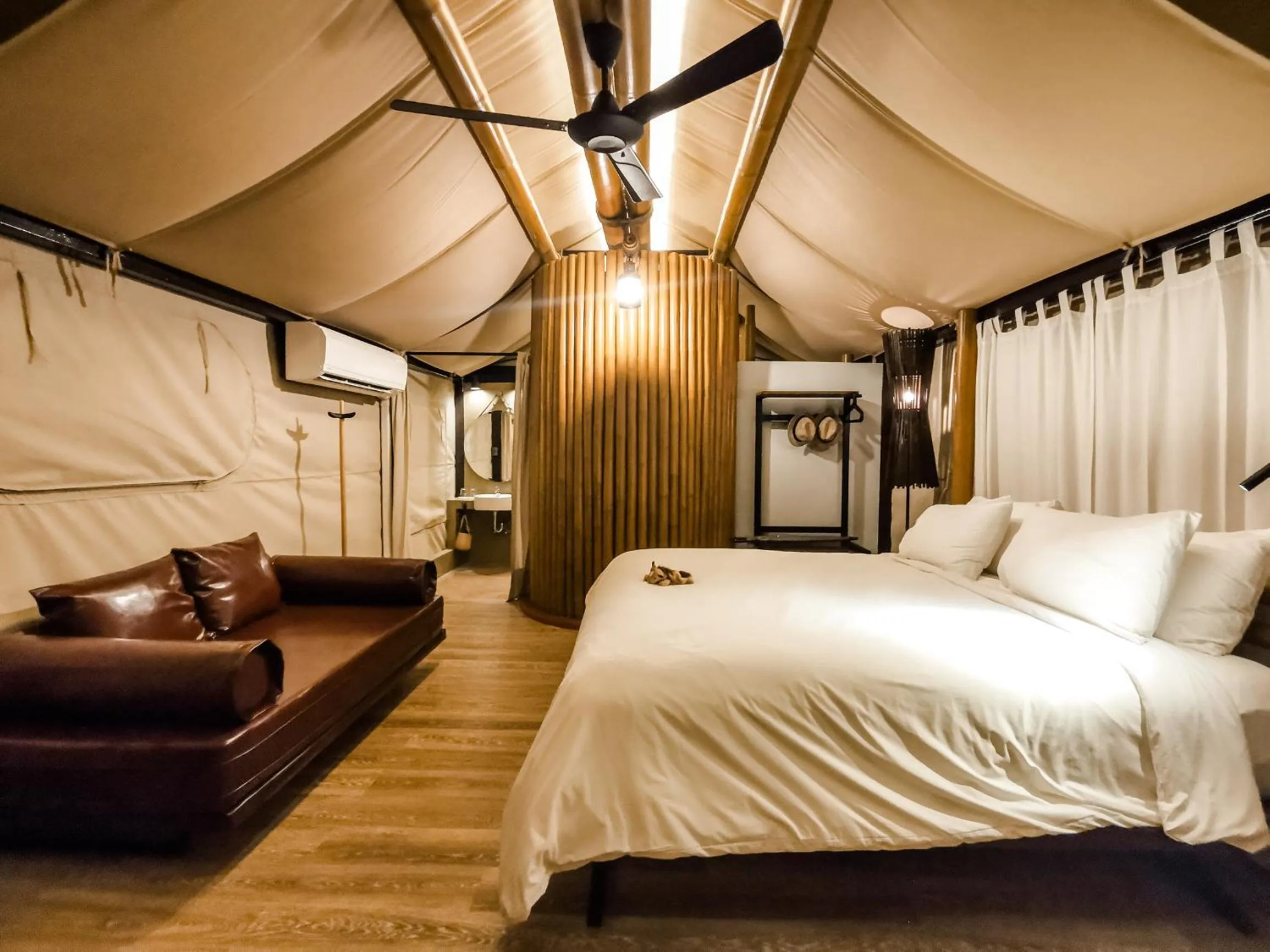 Photo of the whole room, Bed in Lala Mukha Tented Resort Khao Yai