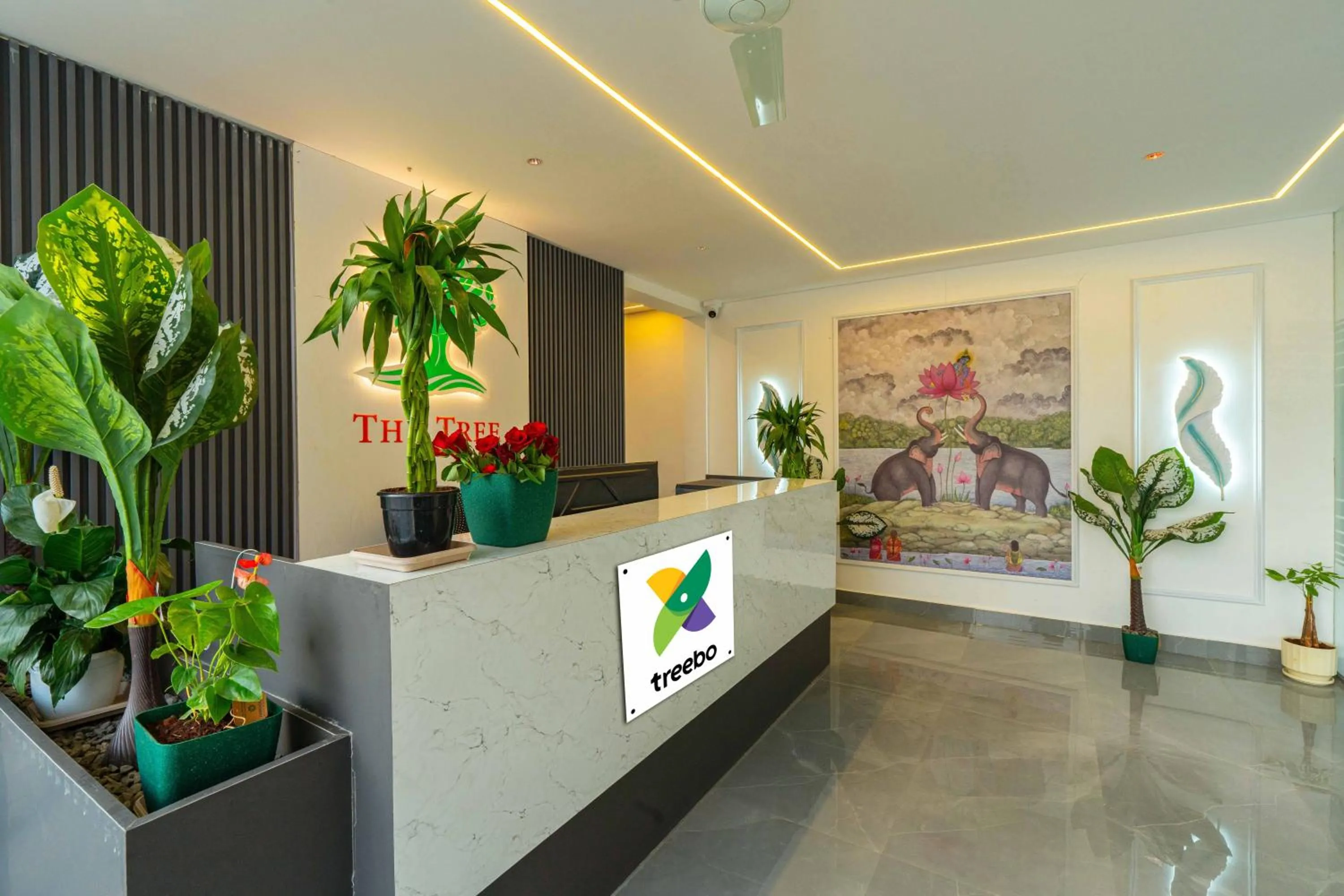 Lobby or reception in Treebo The Tree, Hinjewadi
