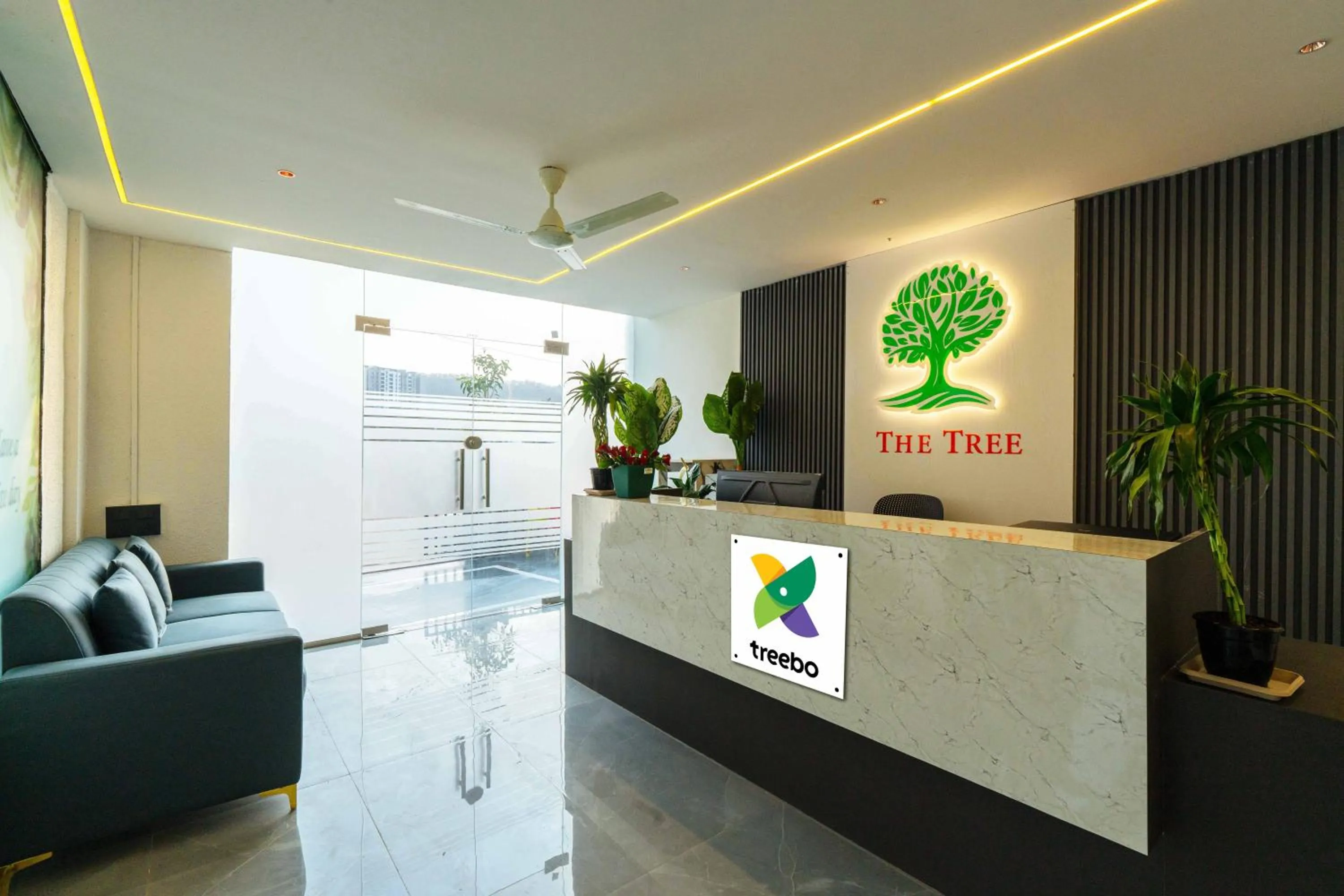 Lobby or reception in Treebo The Tree, Hinjewadi
