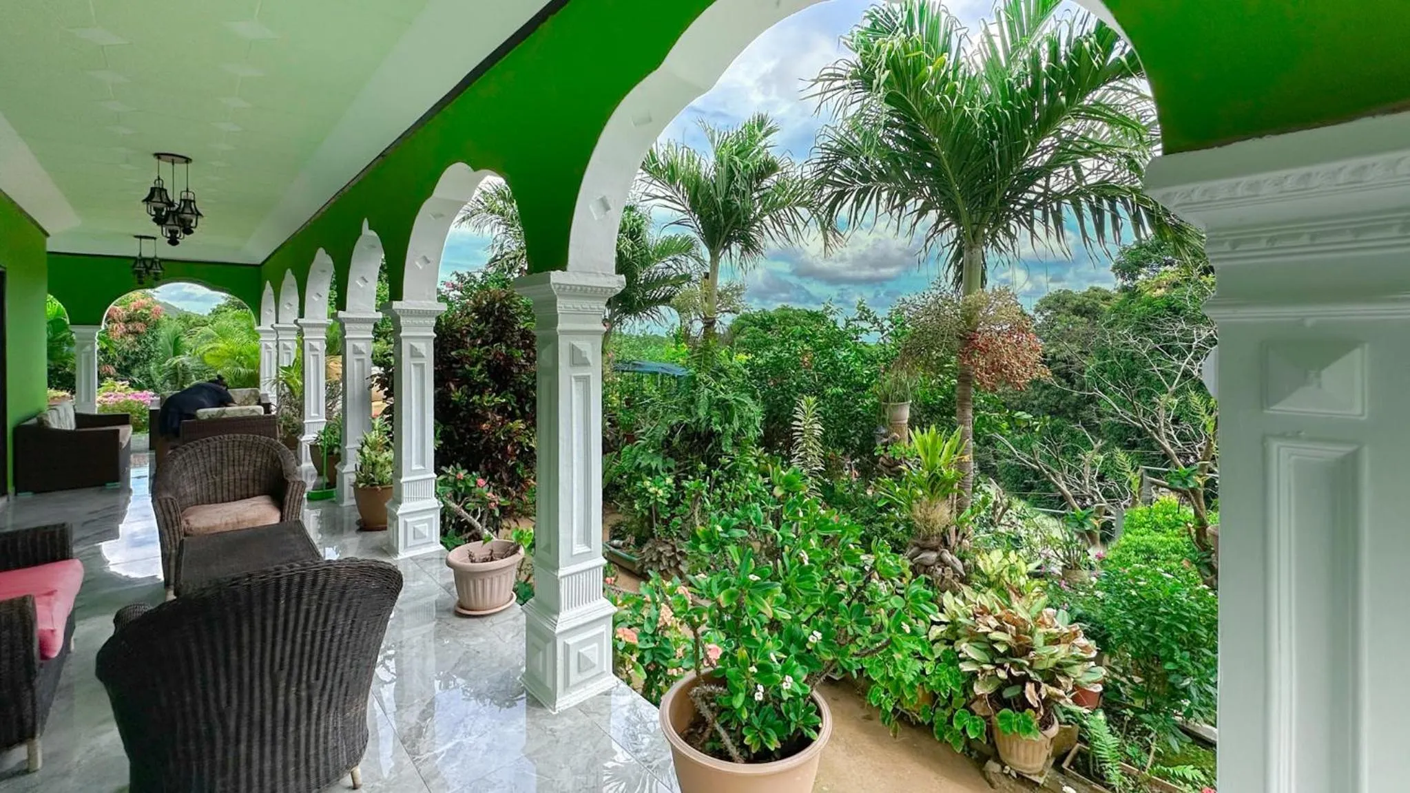 Seating area in Villa Hortensia