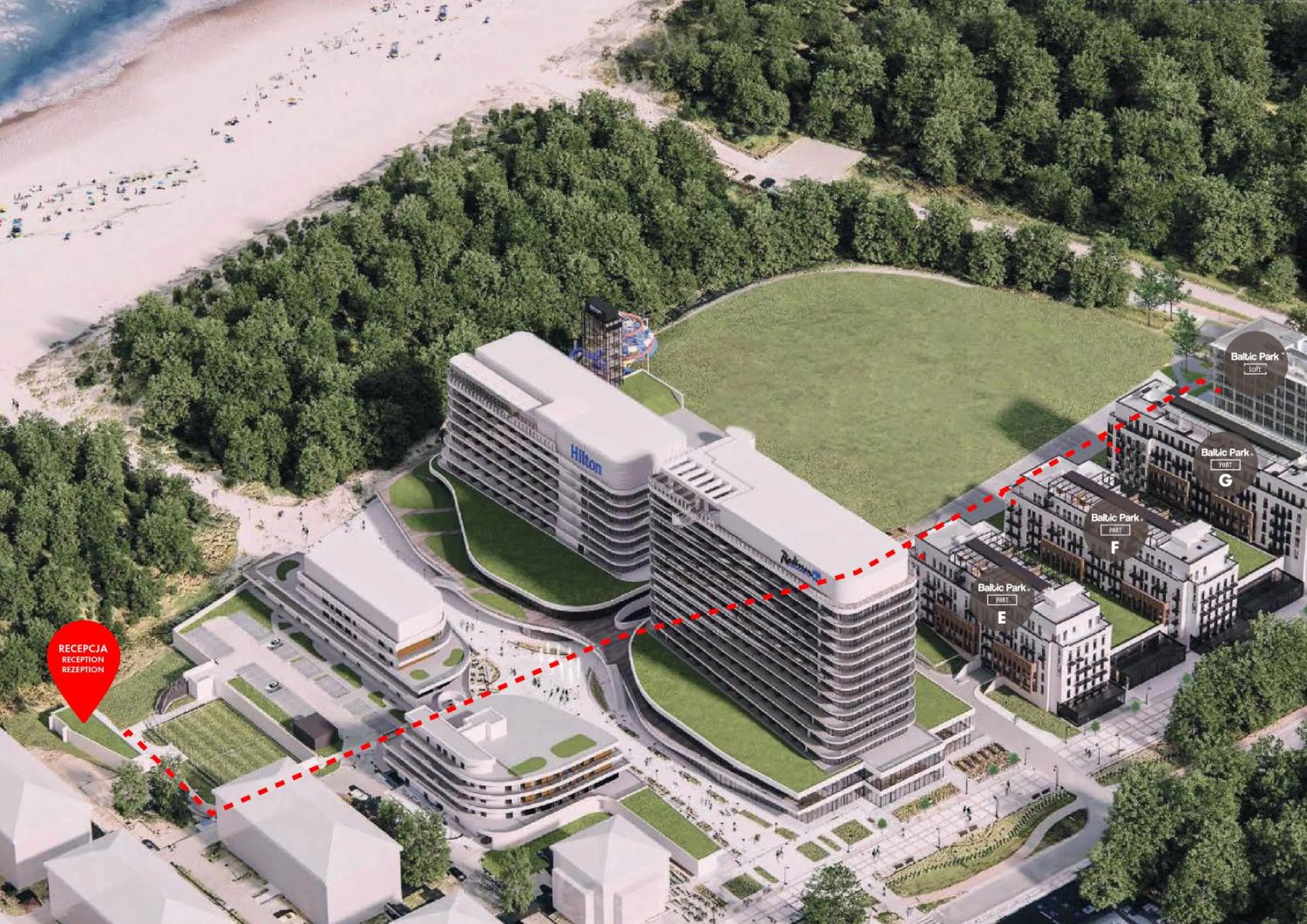 Property building in Baltic Park Molo Apartments by Zdrojowa