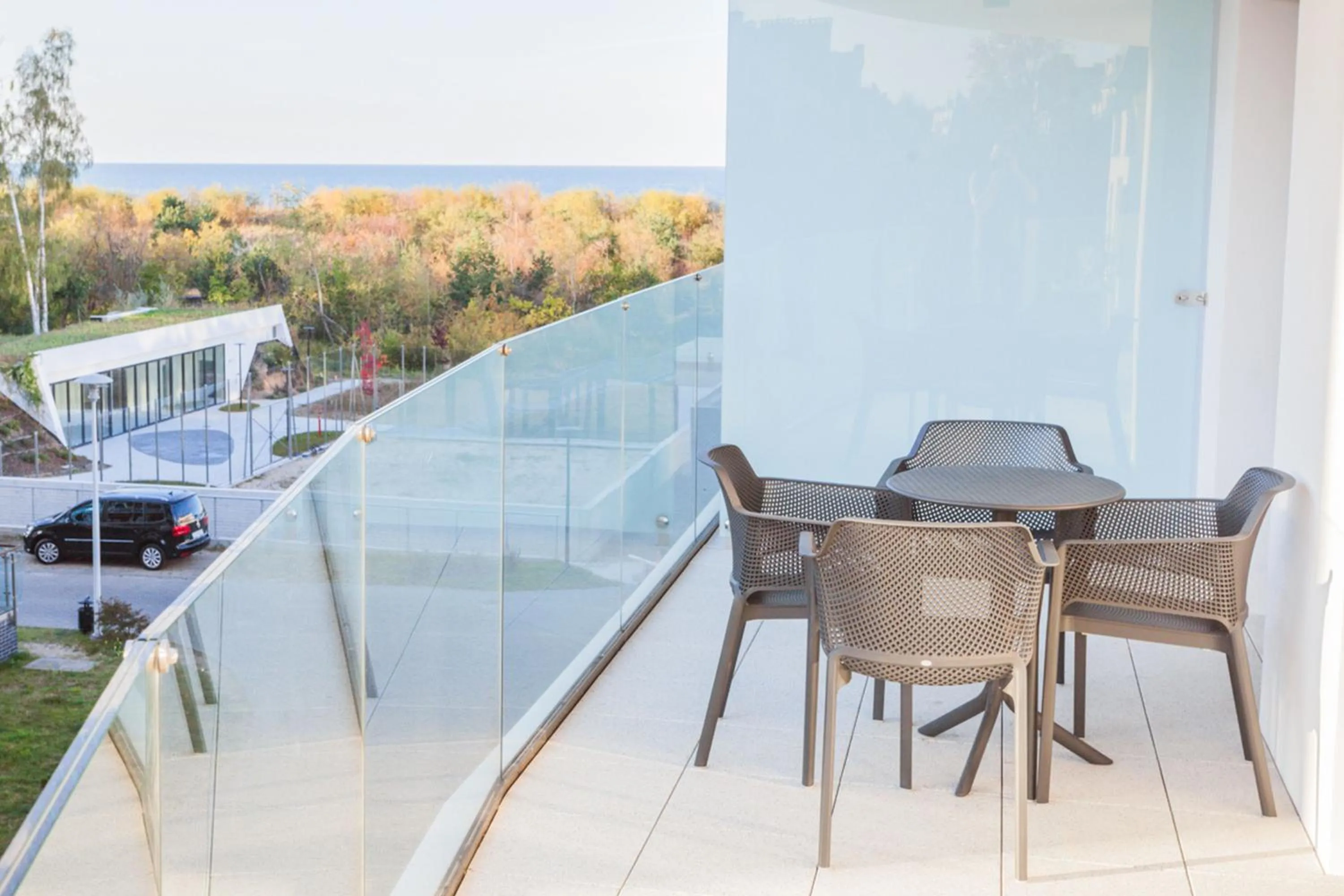 Balcony/Terrace in Baltic Park Molo Apartments by Zdrojowa