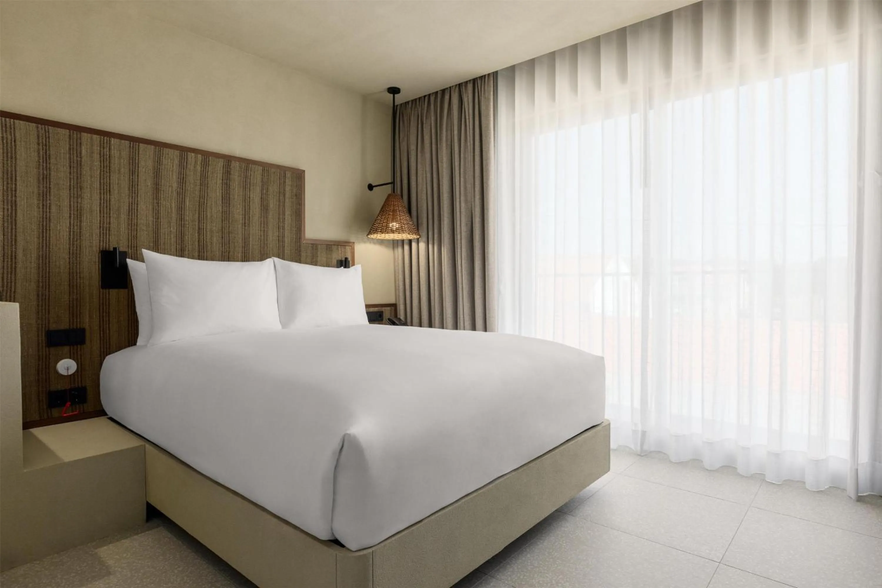 Bed in Amarello Hotel Praia Santo André, Tapestry Collection by Hilton