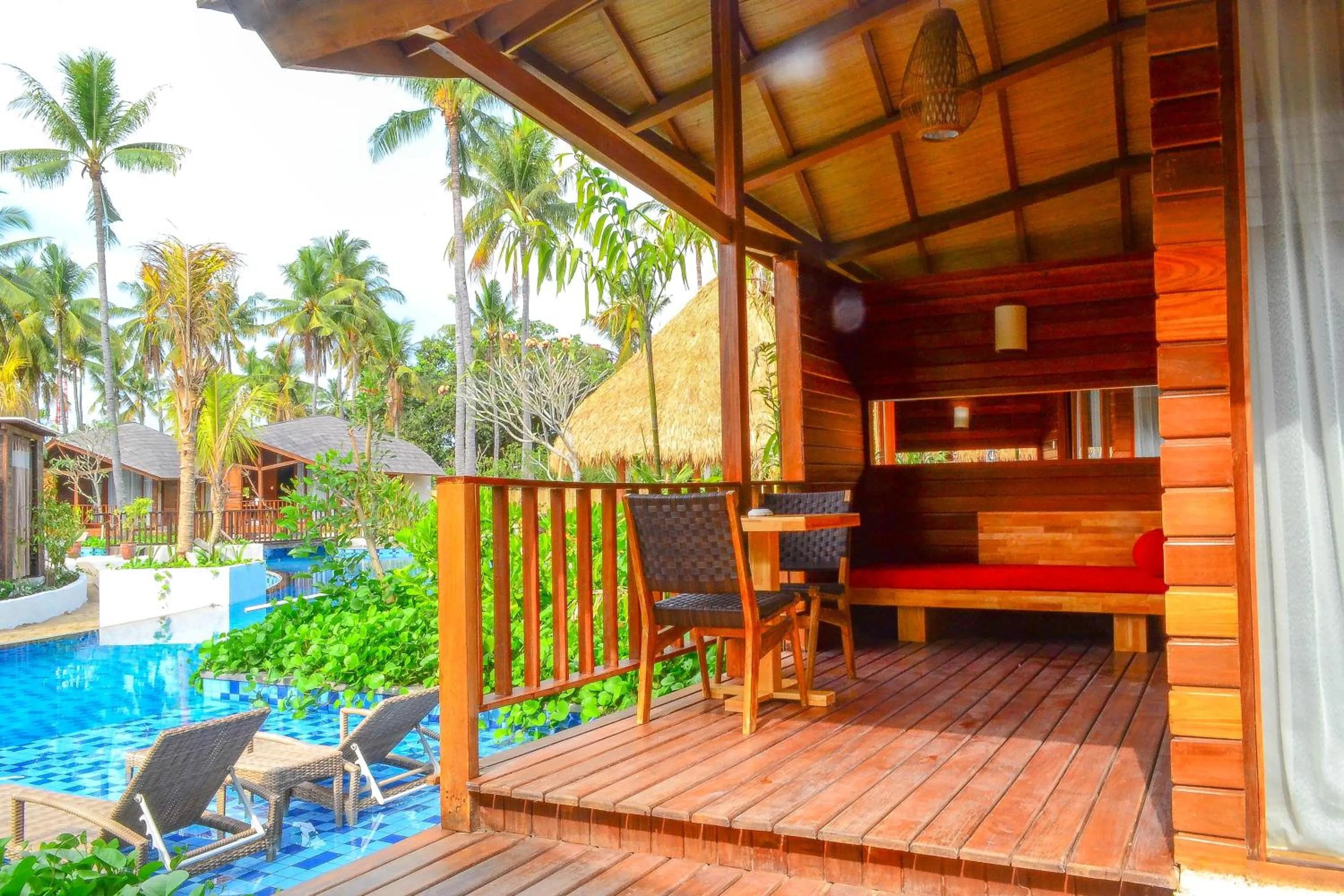 Balcony/Terrace in Gili Air Lagoon Resort By Waringin Hospitality