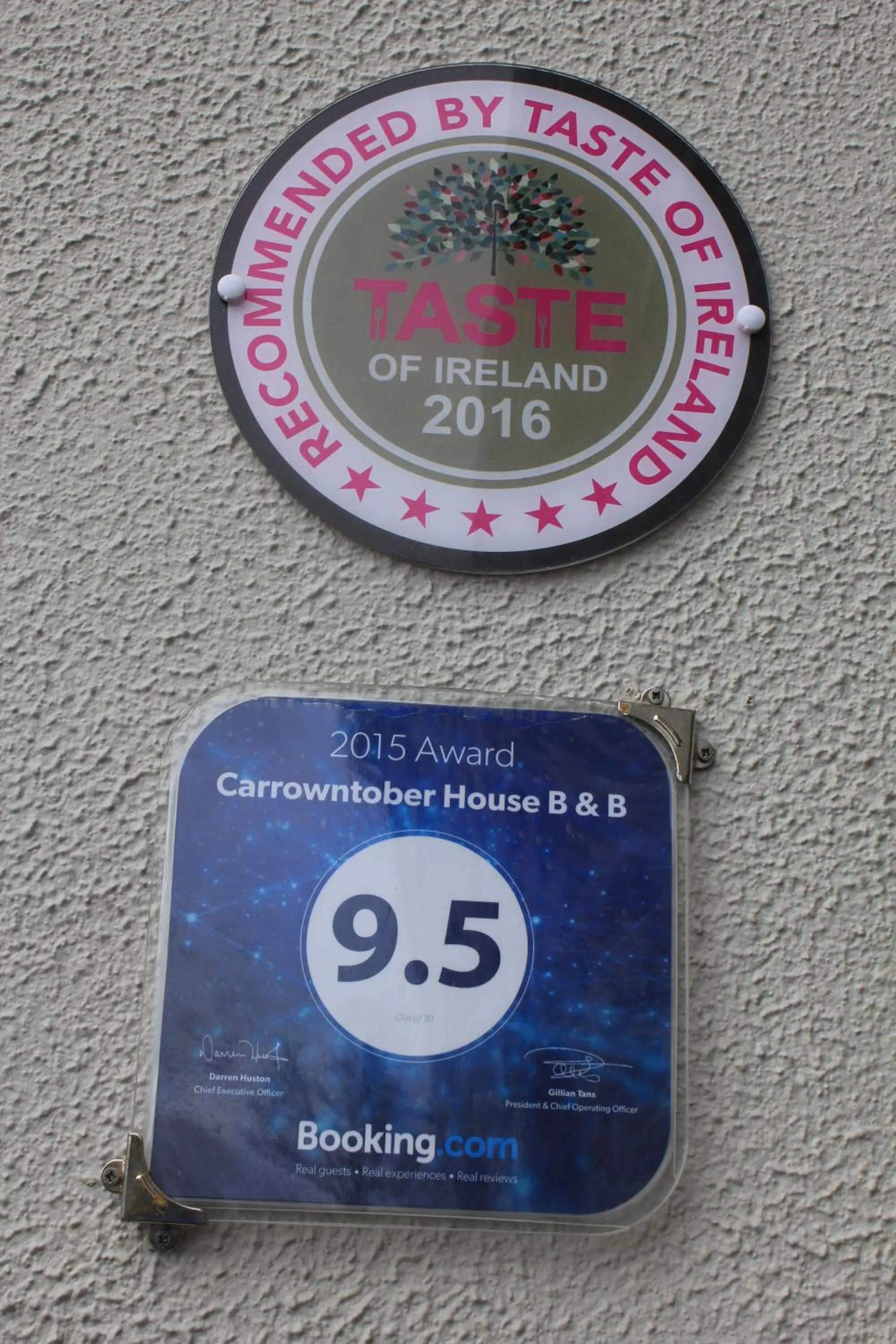 Certificate/Award in Carrowntober House B & B