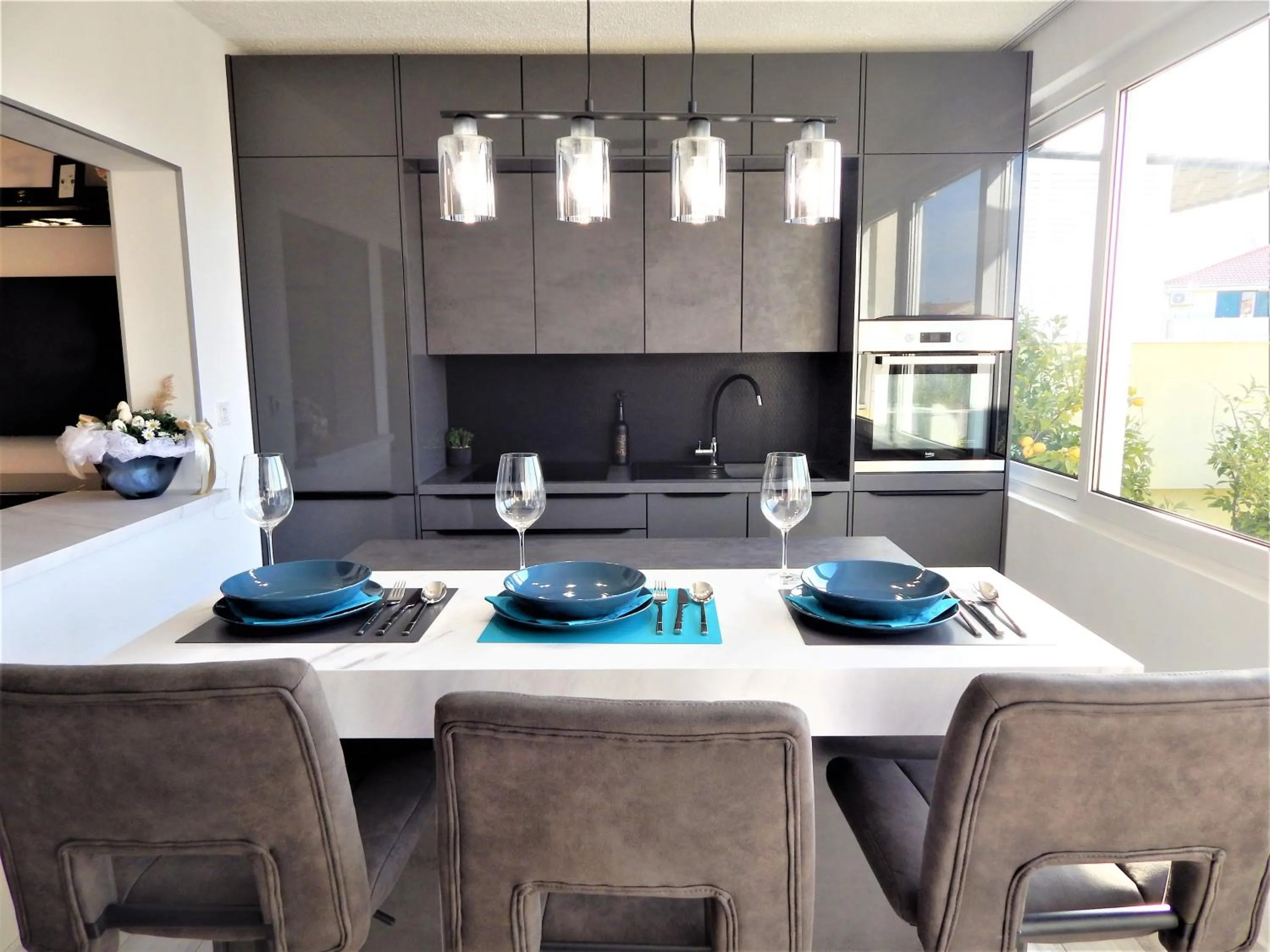 Kitchen or kitchenette in Apartments CVITA Holiday