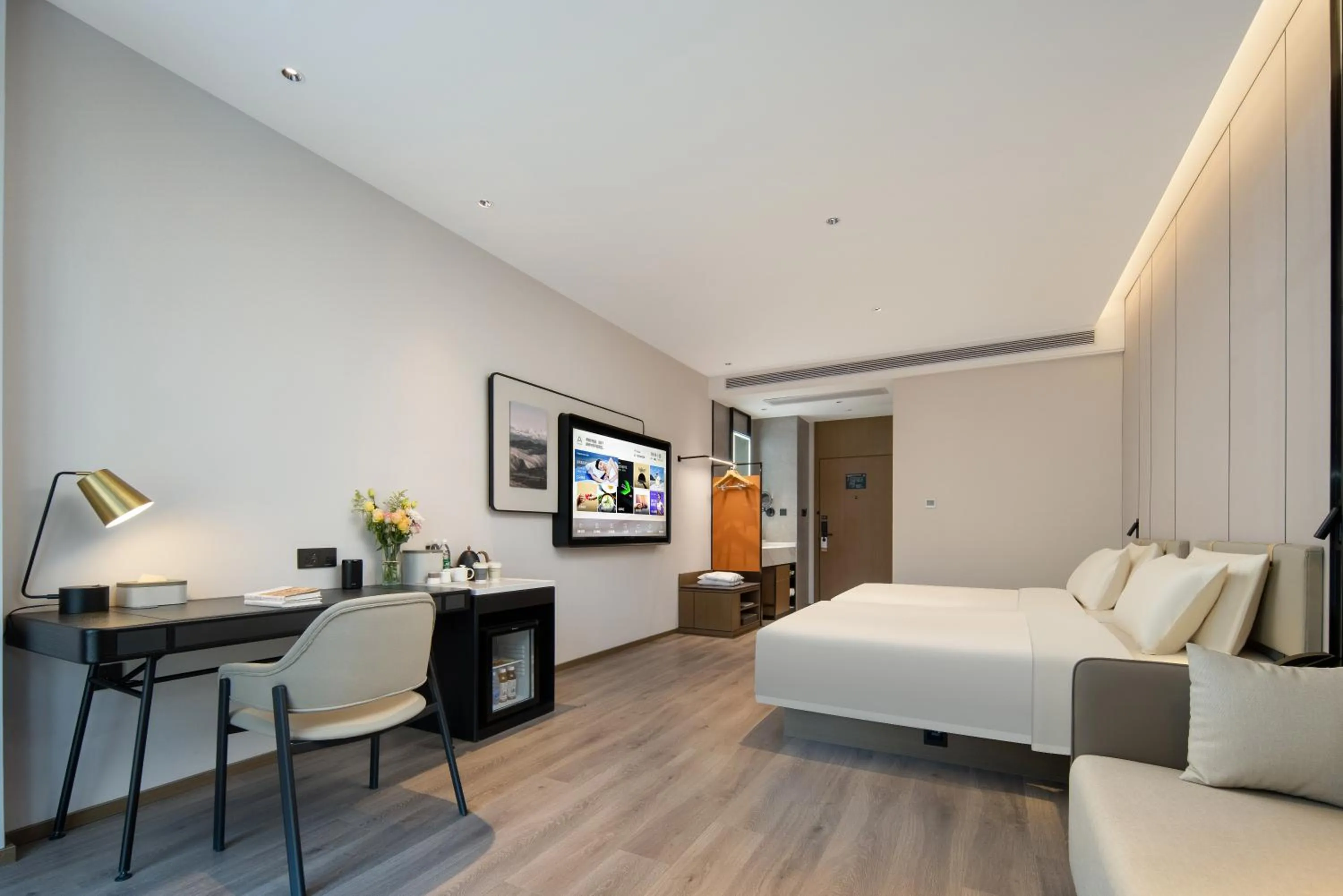 Bed in Atour Hotel Hefei Binhu Yungu Financial City