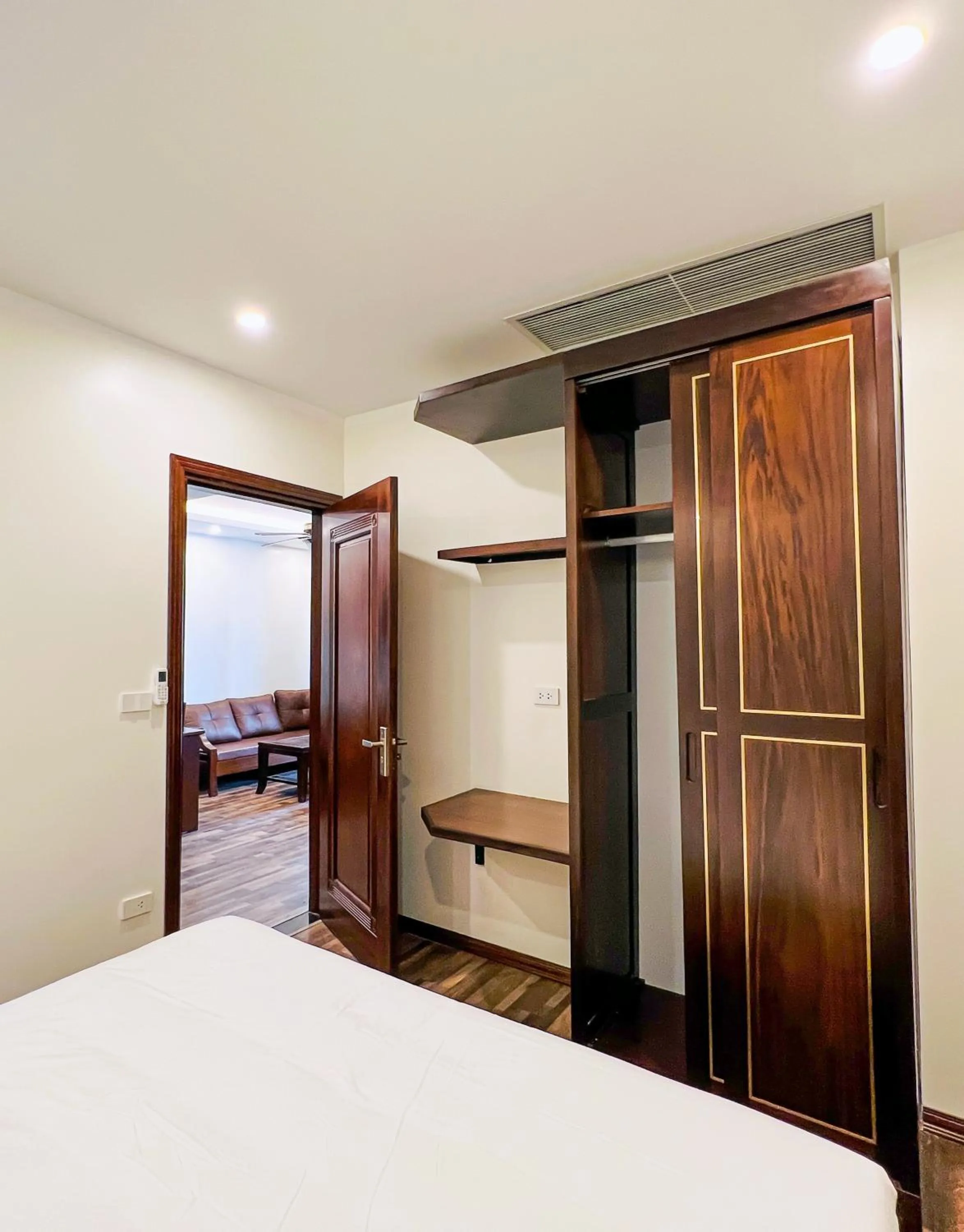 Photo of the whole room, Bed in Hanoi Apartment