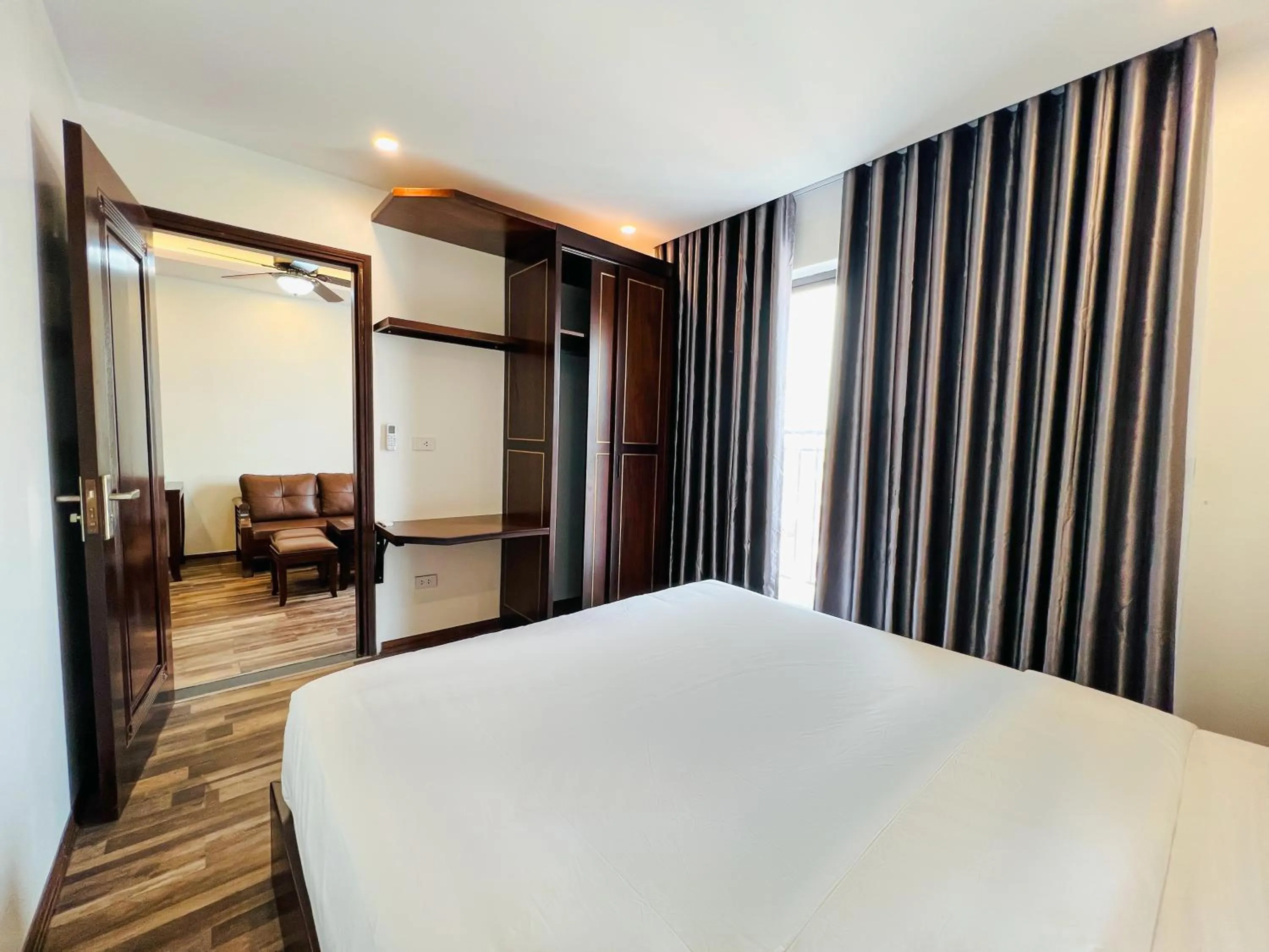 Photo of the whole room, Bed in Hanoi Apartment