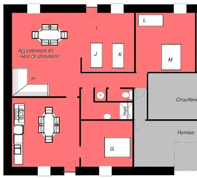 Three-Bedroom Apartment in Moulin de la Fleuristerie Three-Bedroom Apartment in Moulin de la Fleuristerie