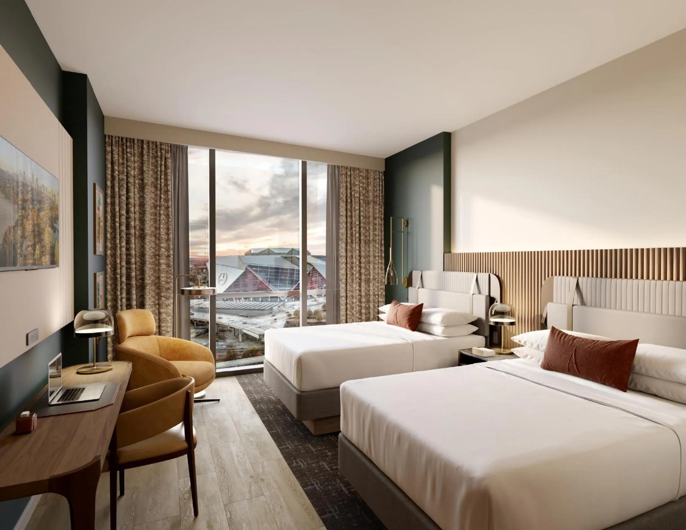 Bedroom, Bed in Hotel Phoenix Atlanta