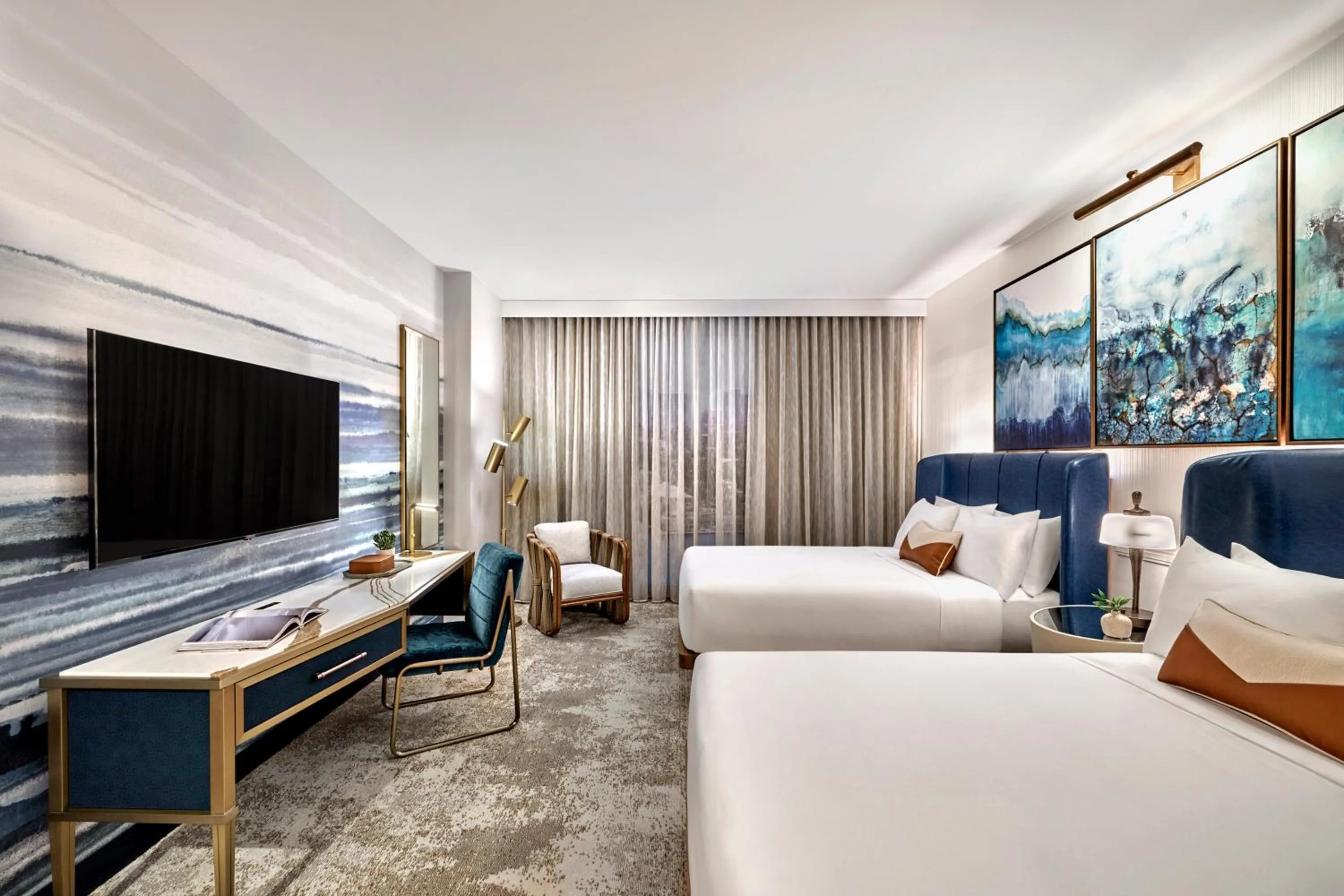 Floor plan, Bed in Omni Fort Lauderdale Hotel