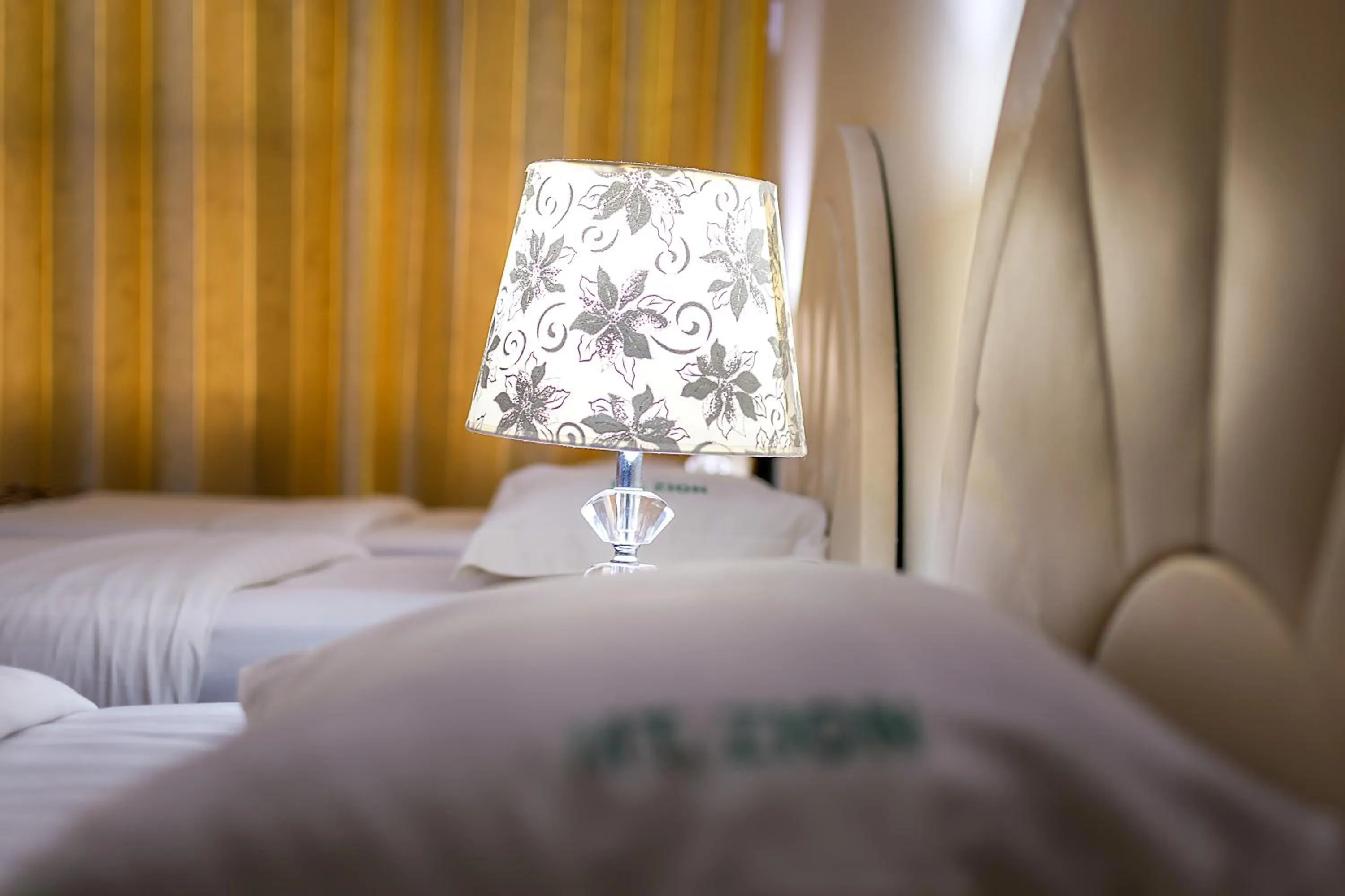 Decorative detail, Bed in Mt. Zion Hotel